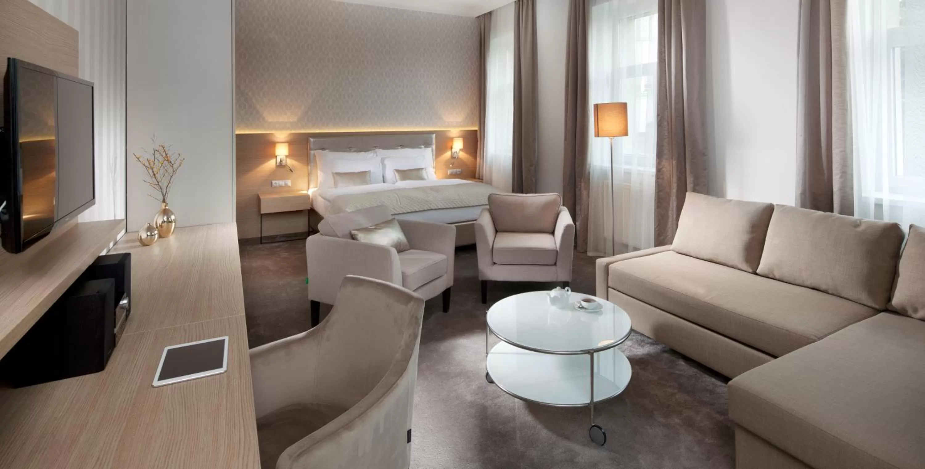 Living room, Bed in Mamaison Residence Sulekova Bratislava