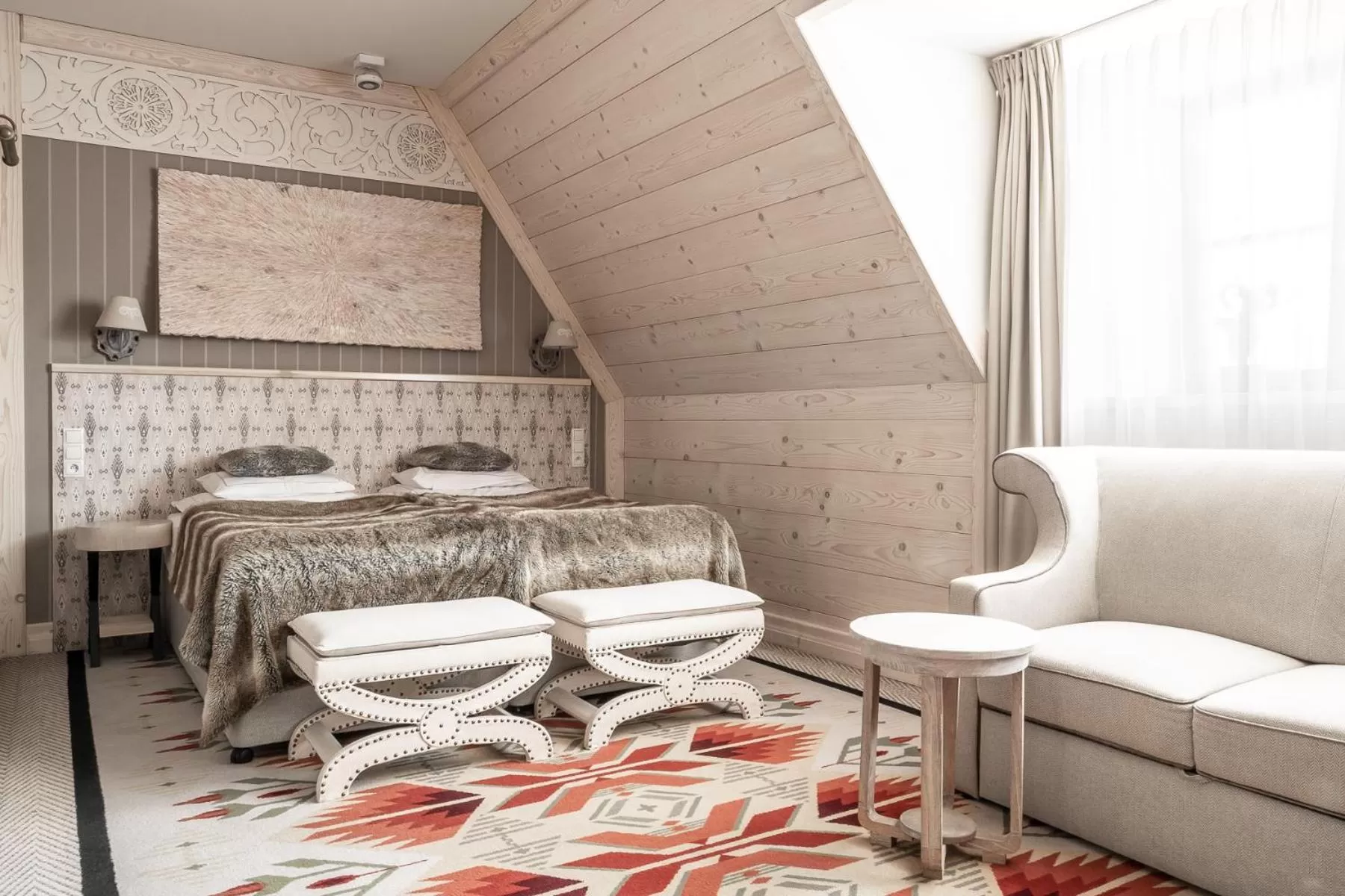 Seating area, Bed in Aries Hotel & SPA Zakopane