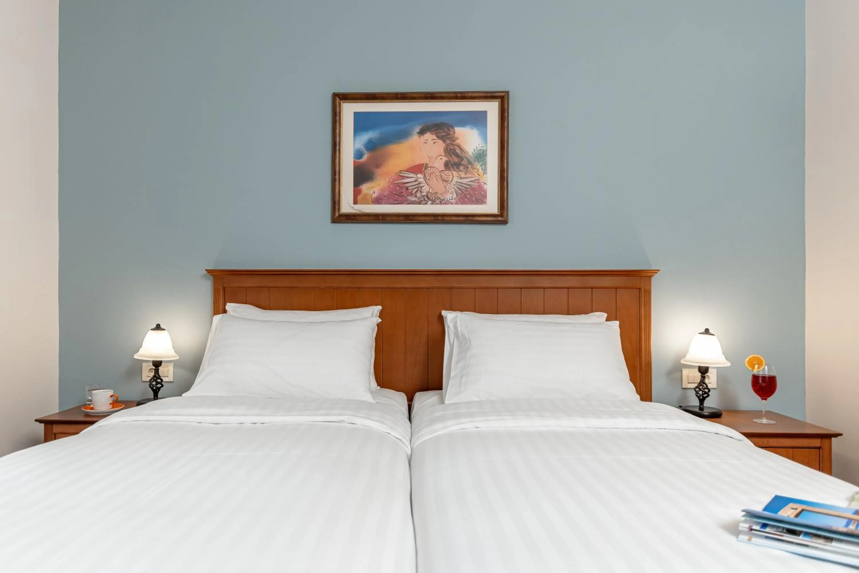 Bed in Naxos Resort Beach Hotel