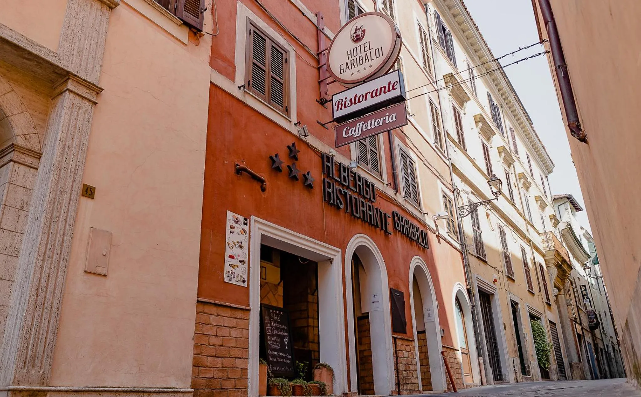 Property building in Hotel Ristorante Garibaldi
