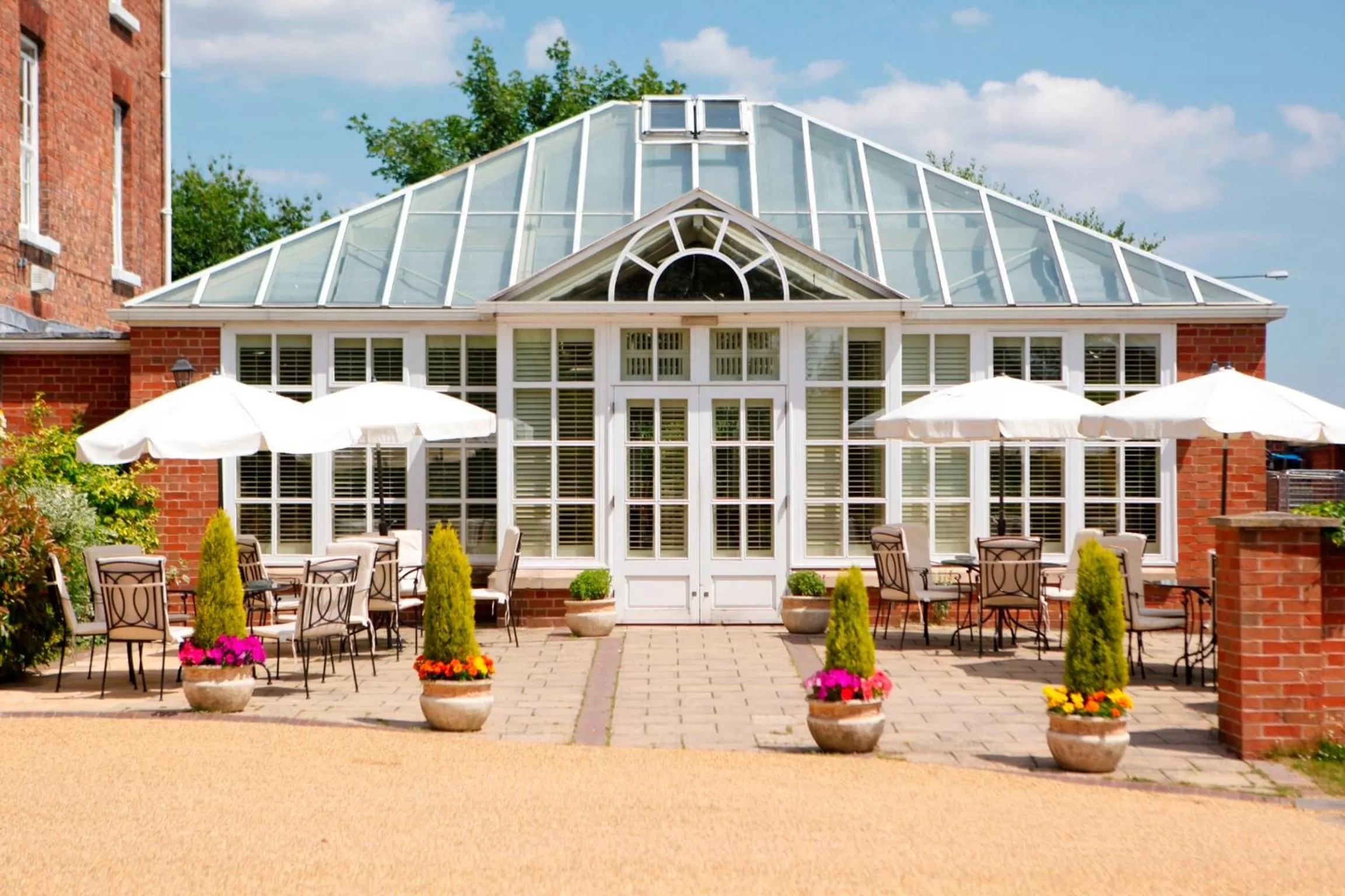 Patio in Hadley Park House Hotel