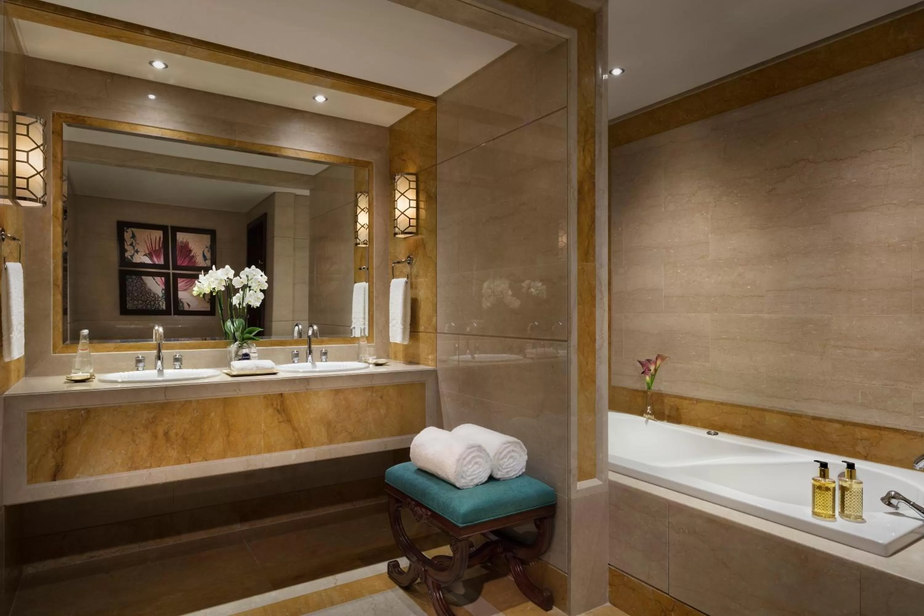 Bathroom in Al Najada Doha Hotel by Tivoli