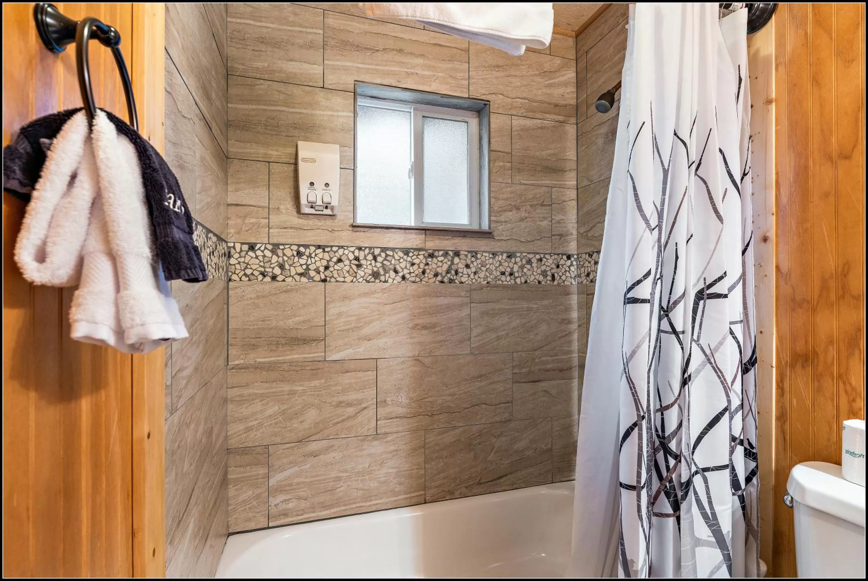 Shower in Brundage Bungalows