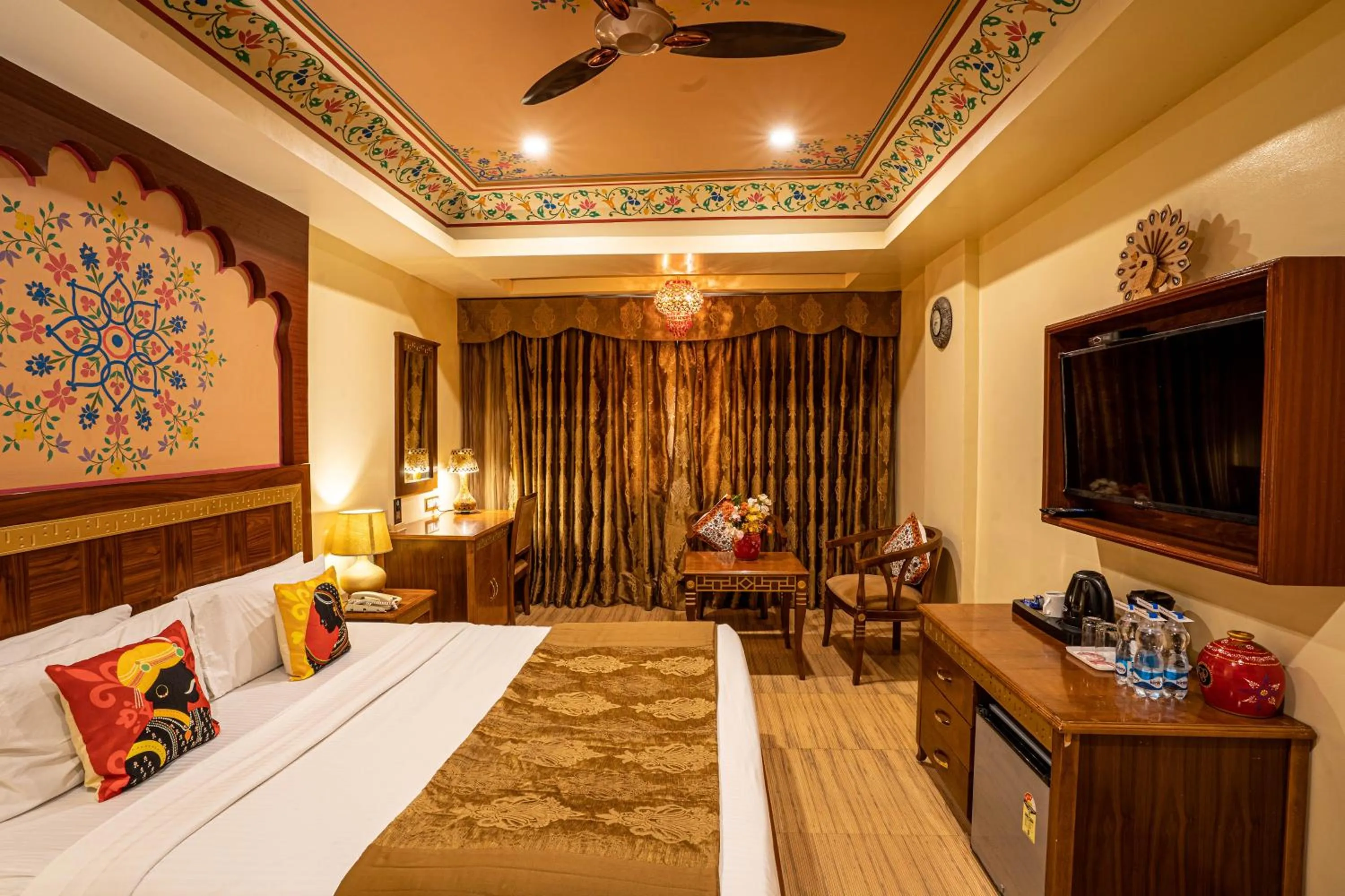 Bedroom, Bed in Chokhi Dhani The Palace Hotel