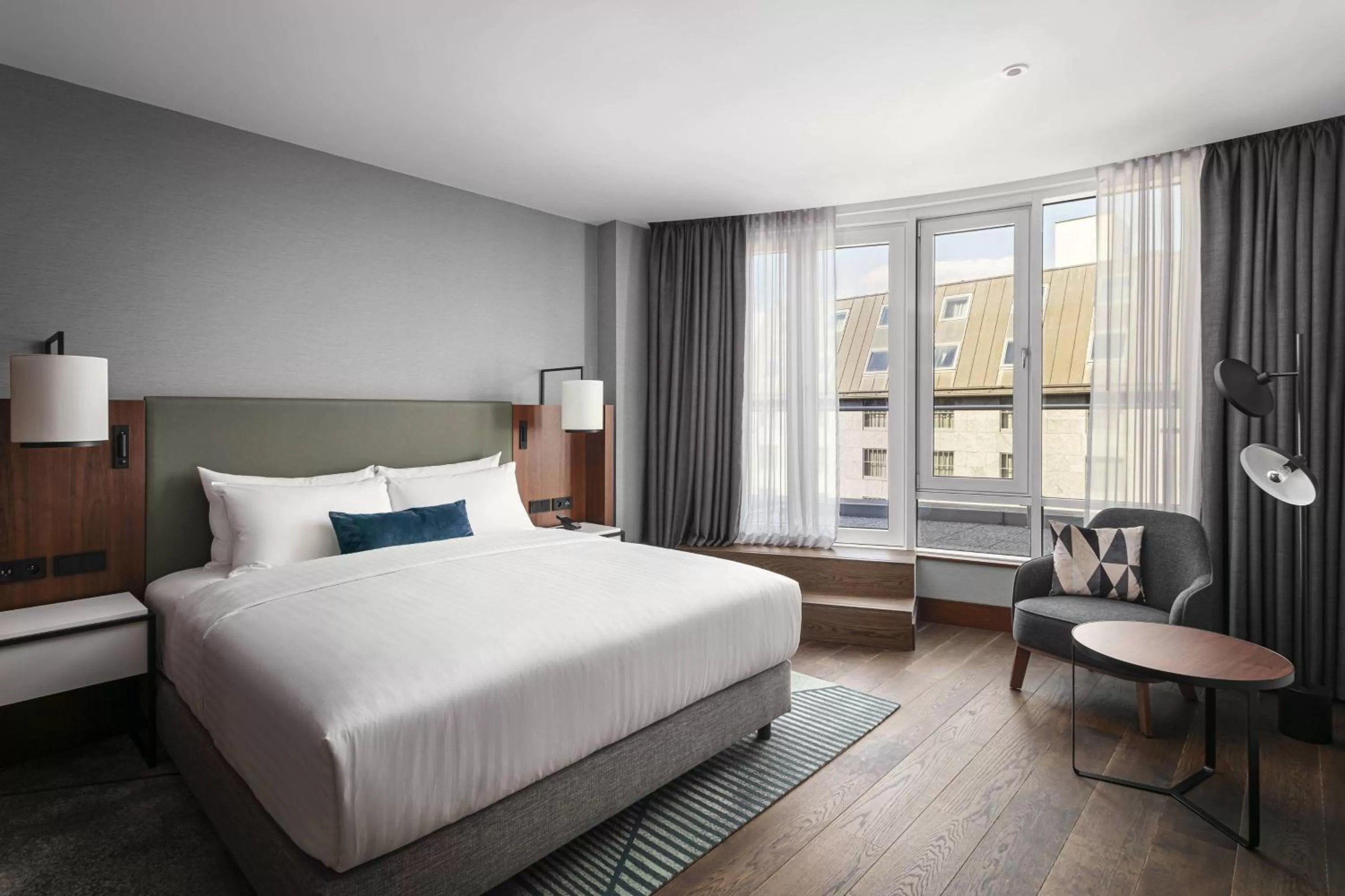 Bedroom, Bed in Prague Marriott Hotel