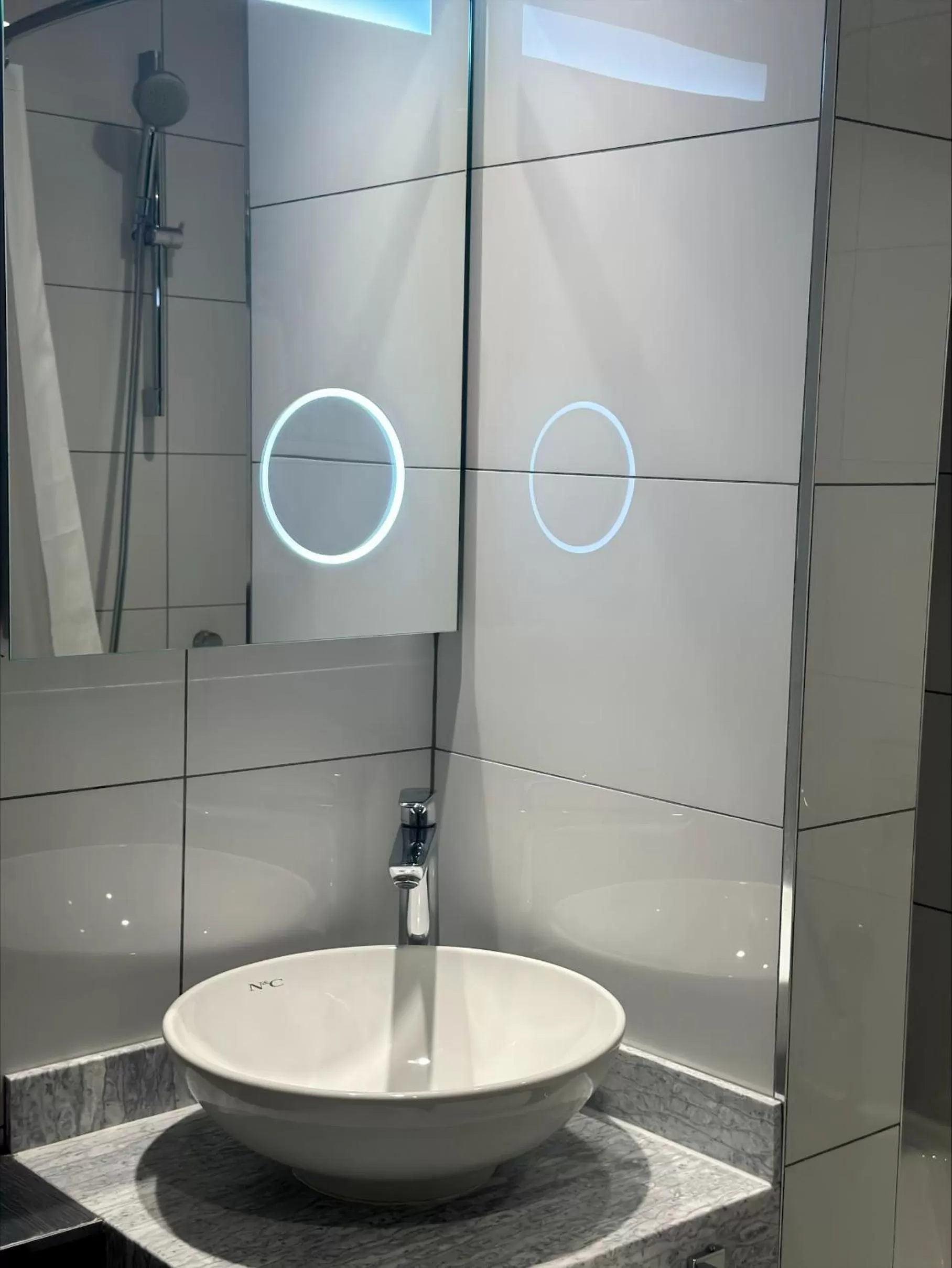 Shower in Best Western Abbots Barton Hotel