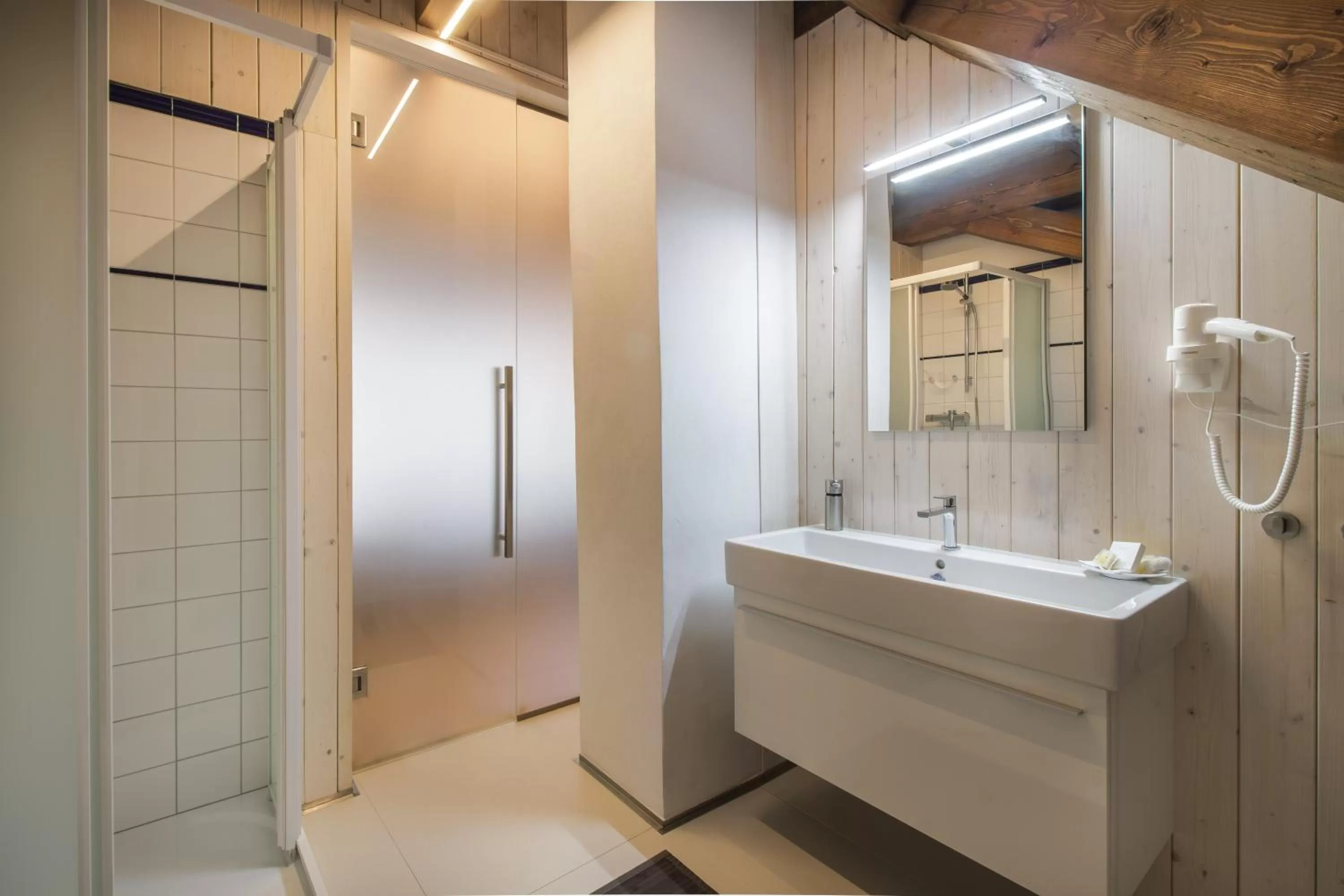 Shower, Bathroom in Apartmány Šupina