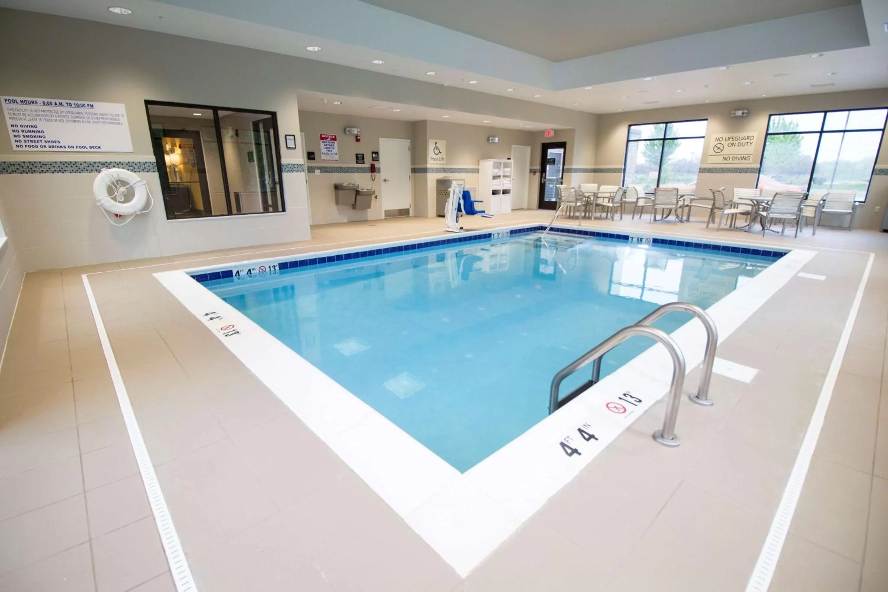 Pool view in Hampton Inn Decatur, Mt. Zion, IL