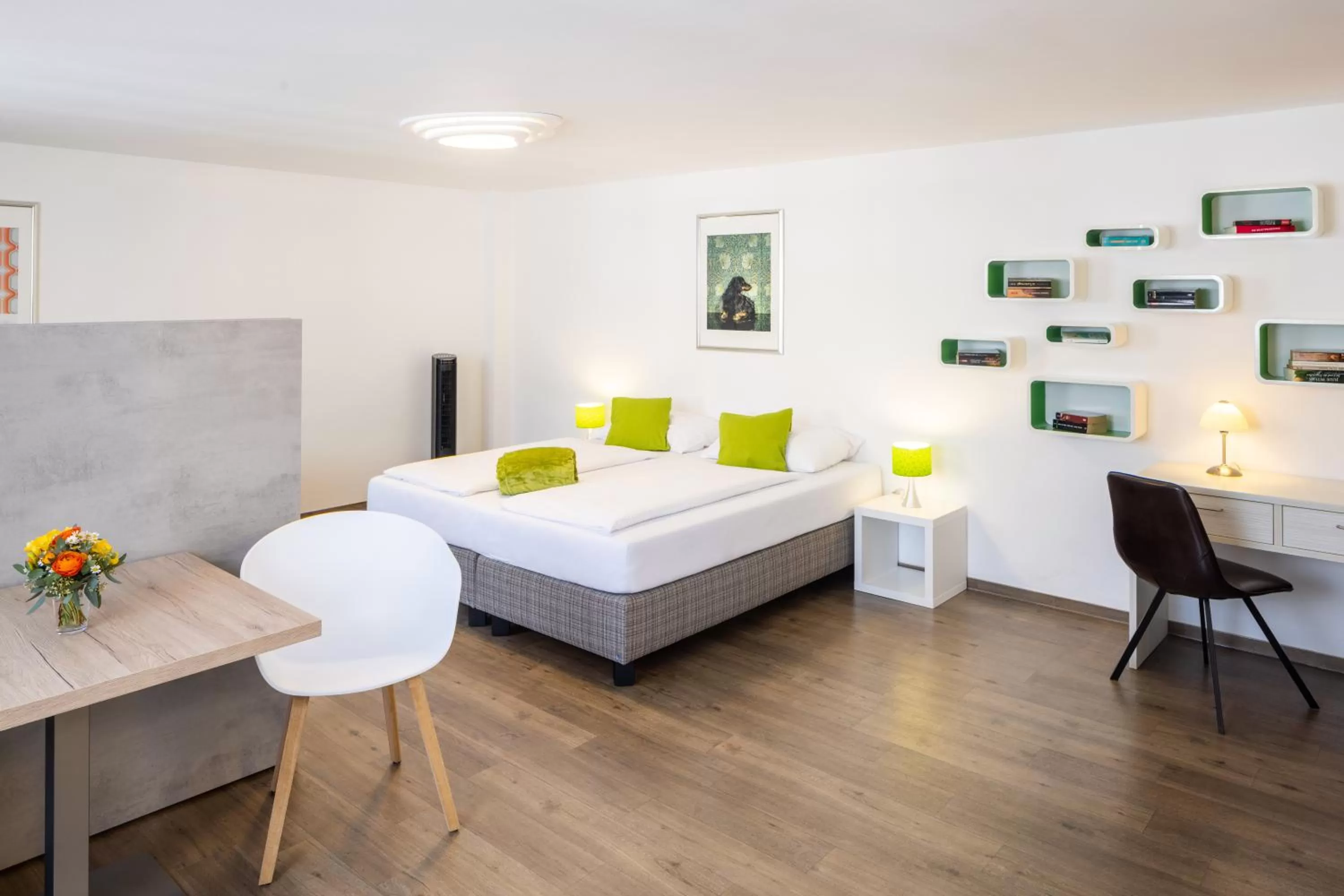 Bed in Hotel Peterhof