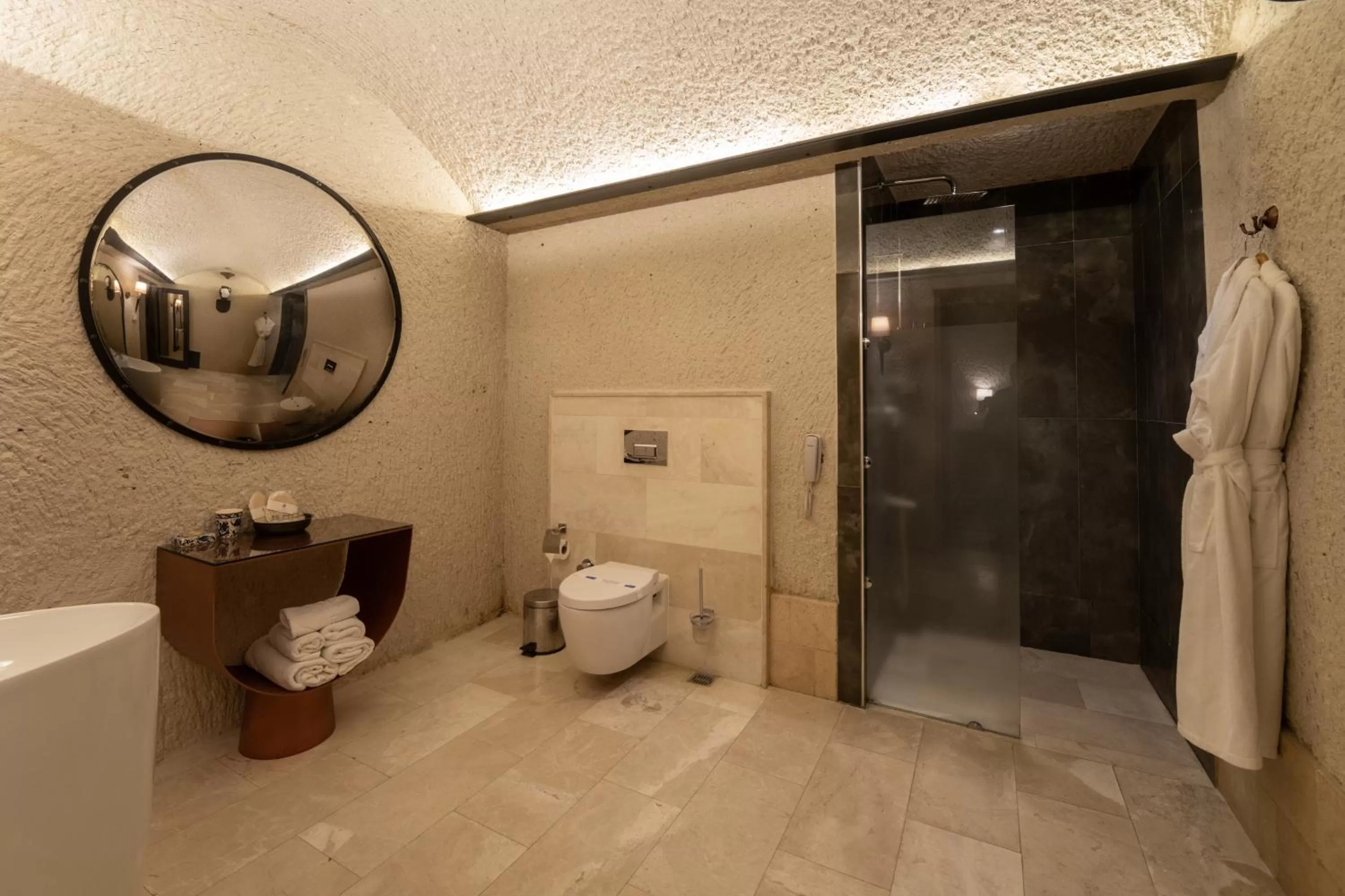 Bathroom in Artemis Cave Suites & Spa- Adults Only