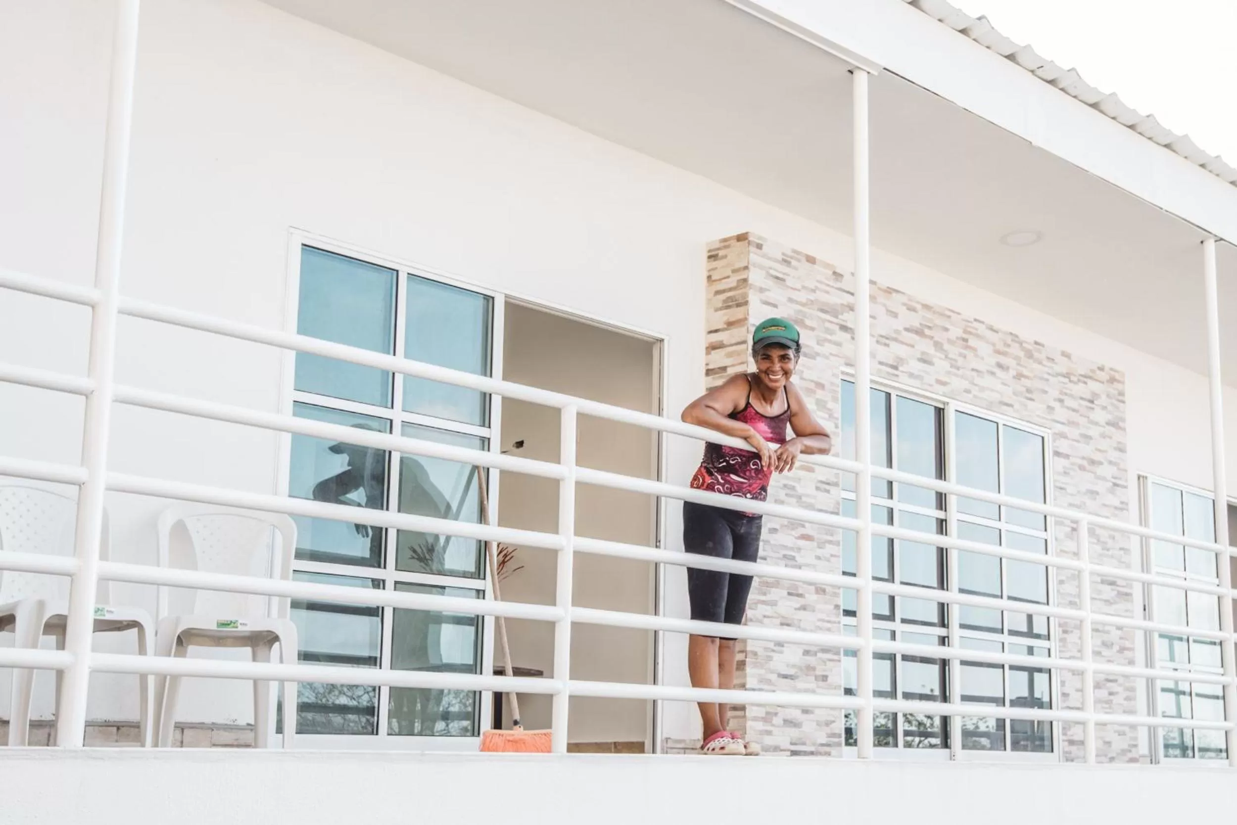 Staff, Children in The Rock House Eco