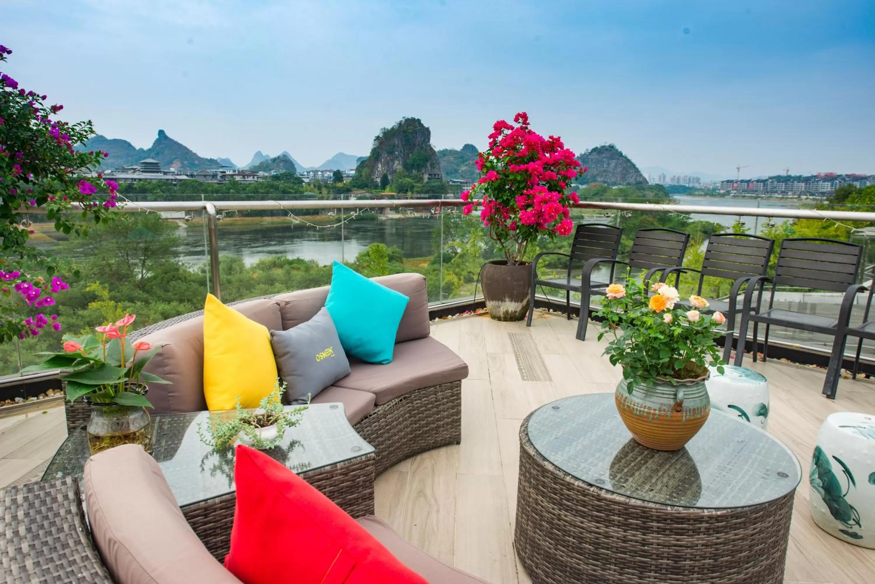 Balcony/Terrace in Li River Resort Villa Hotel