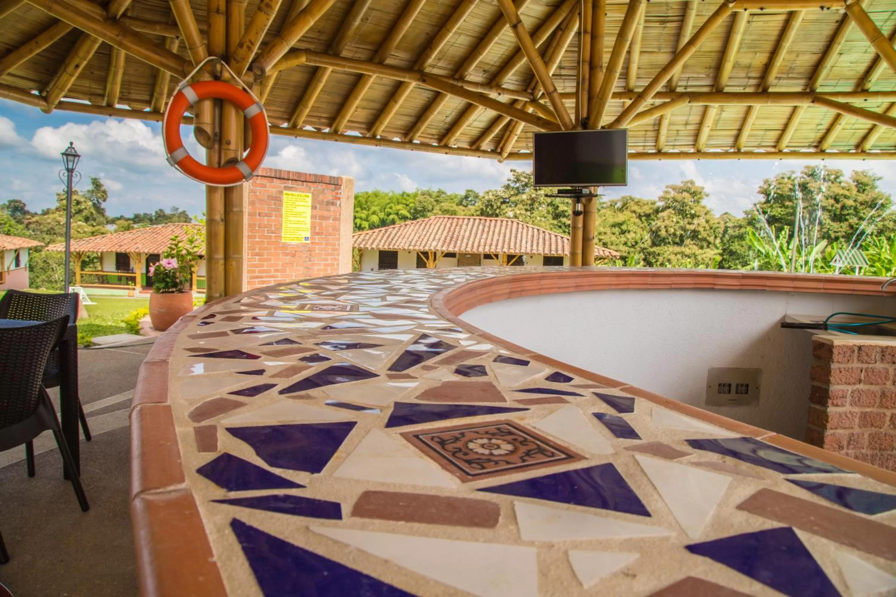 Communal lounge/ TV room in Hotel Campestre Montecarlo