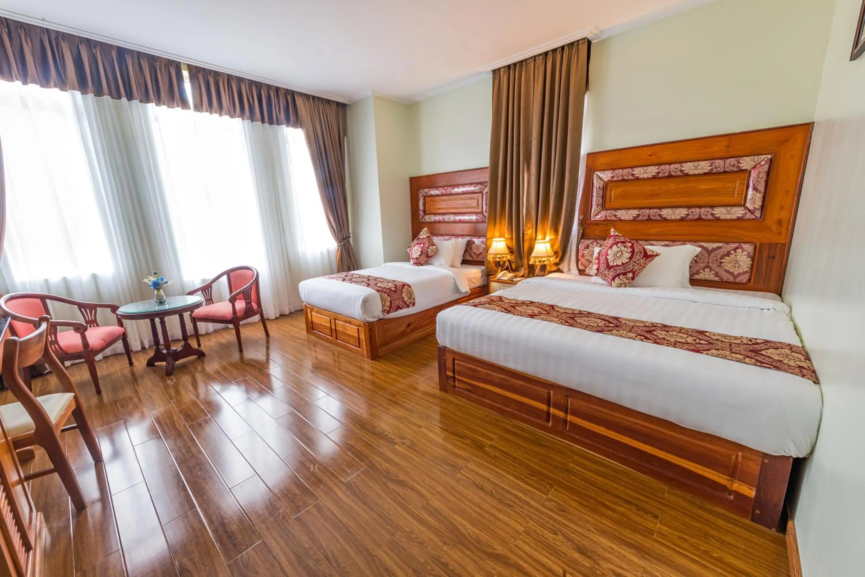 Photo of the whole room, Bed in Kampong Thom Royal Hotel