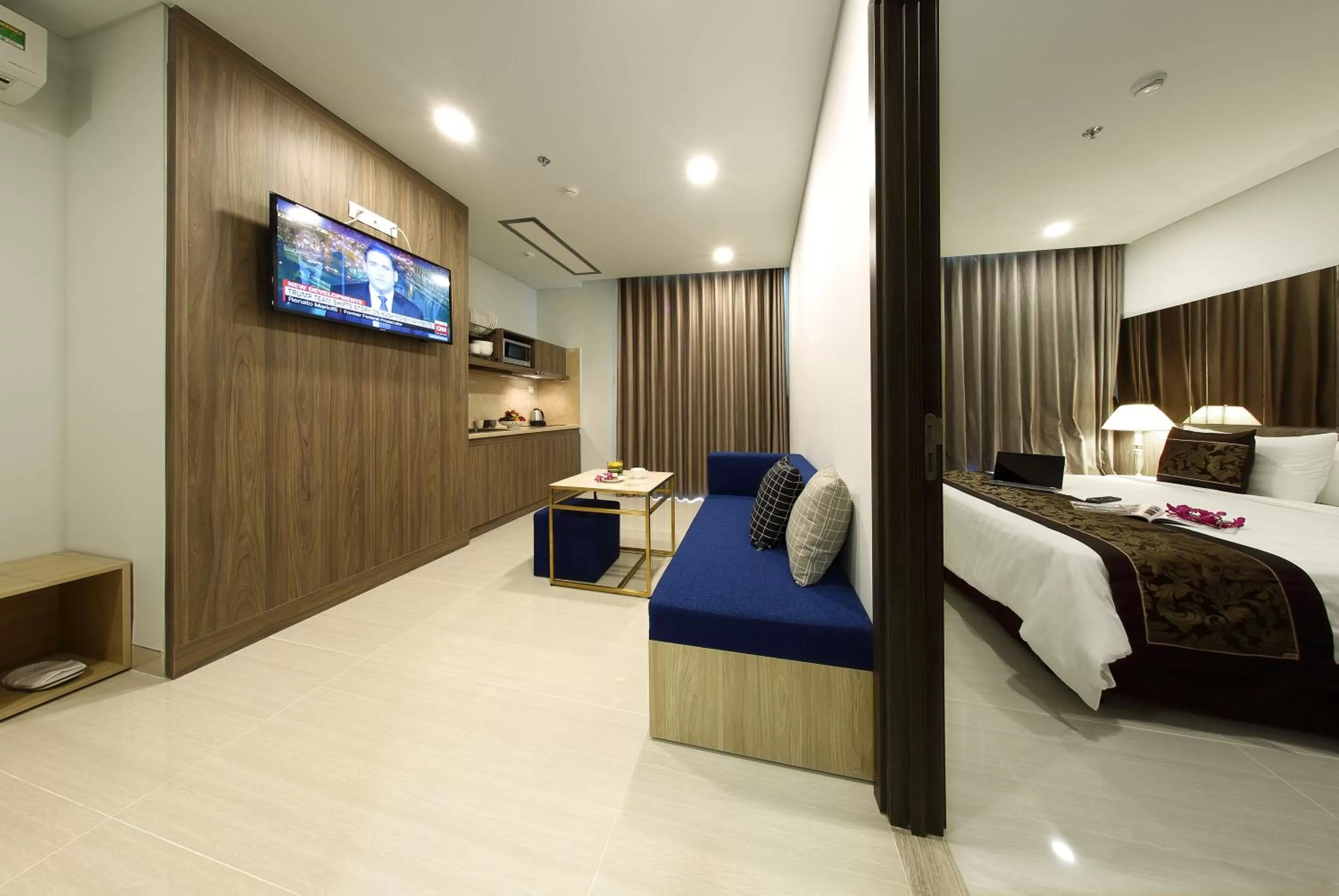 Living room, Bed in Aurora Western Village