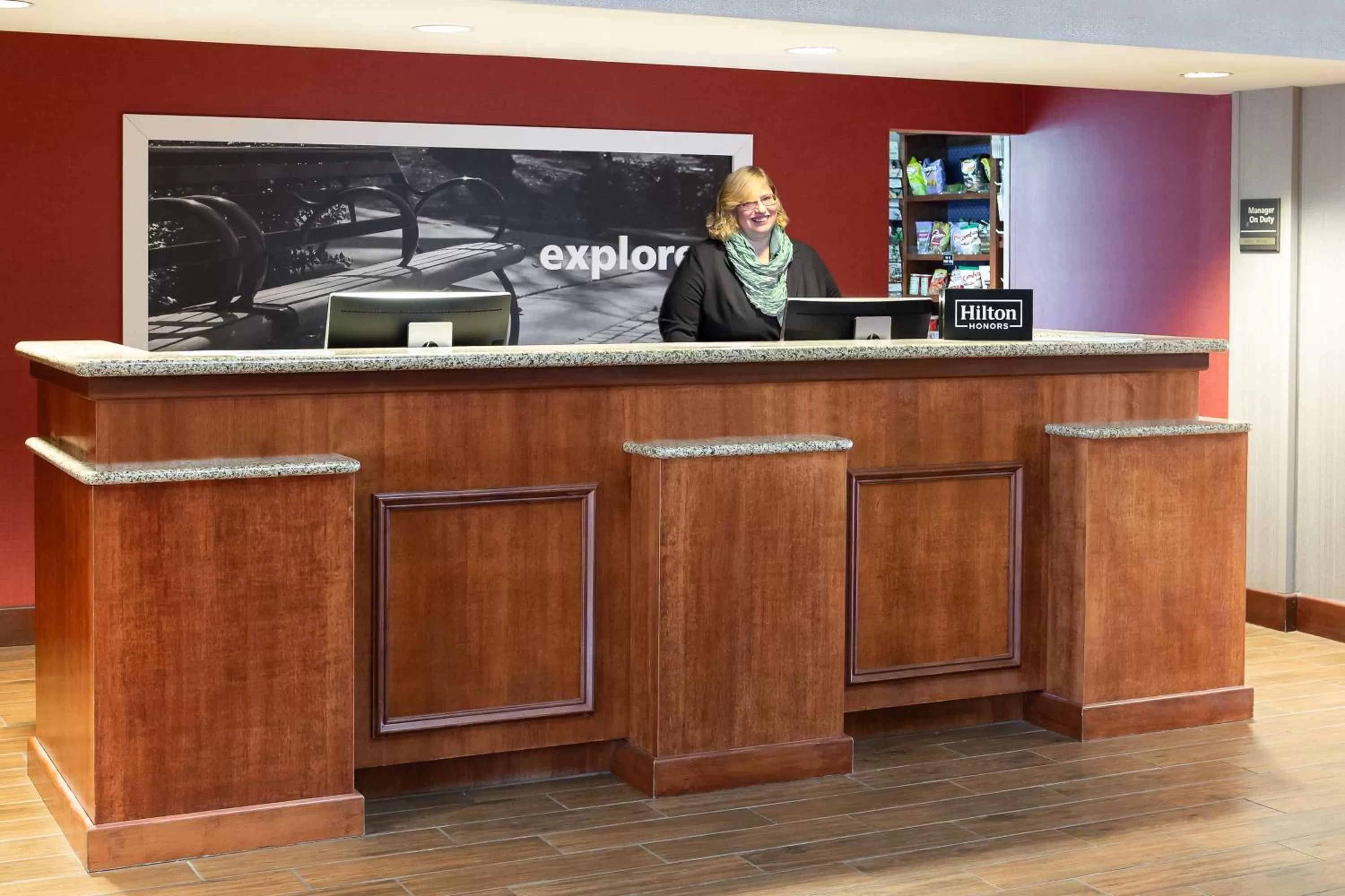 Lobby or reception in Hampton Inn Dubuque
