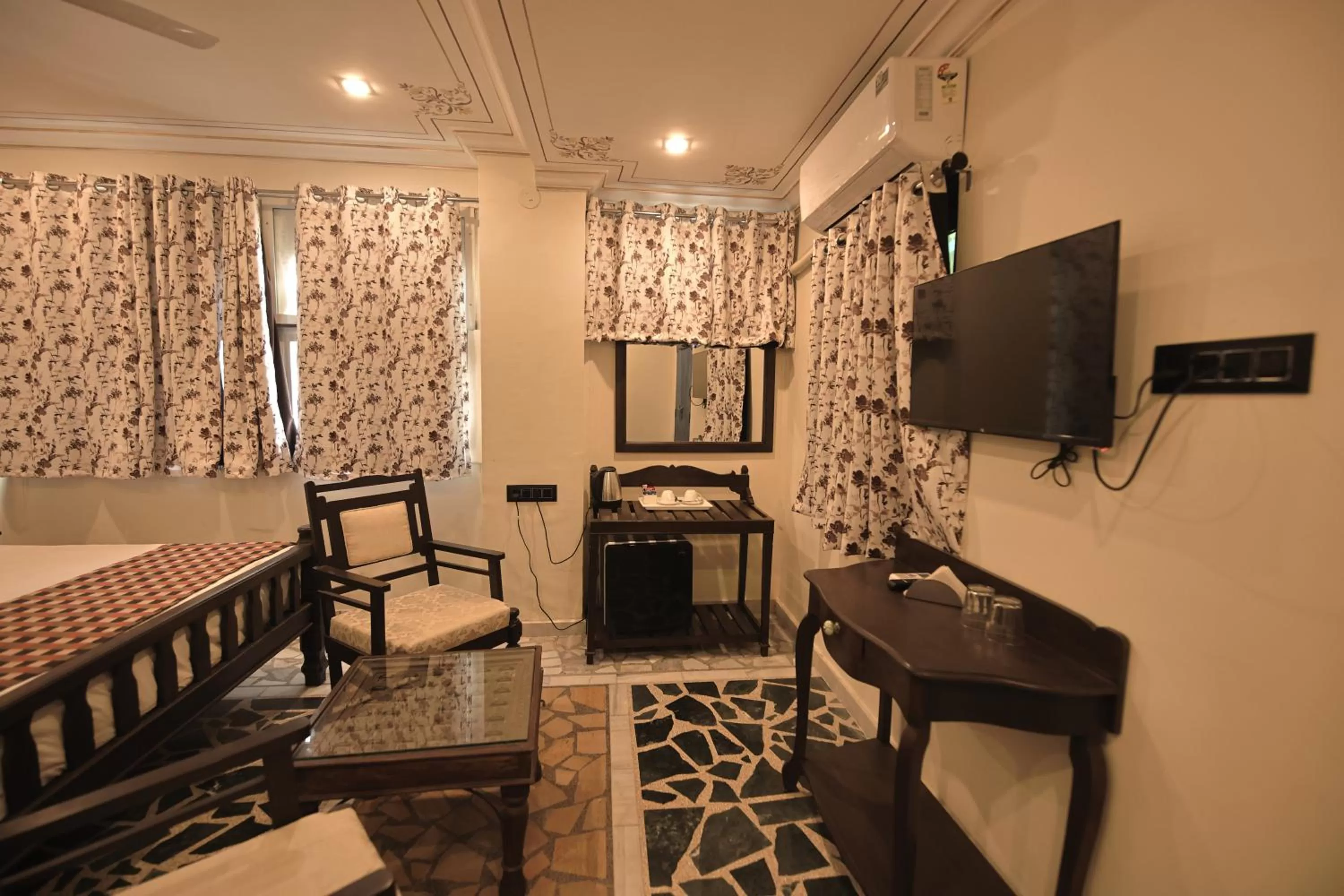 Bedroom in The Lake View Hotel- On Lake Pichola