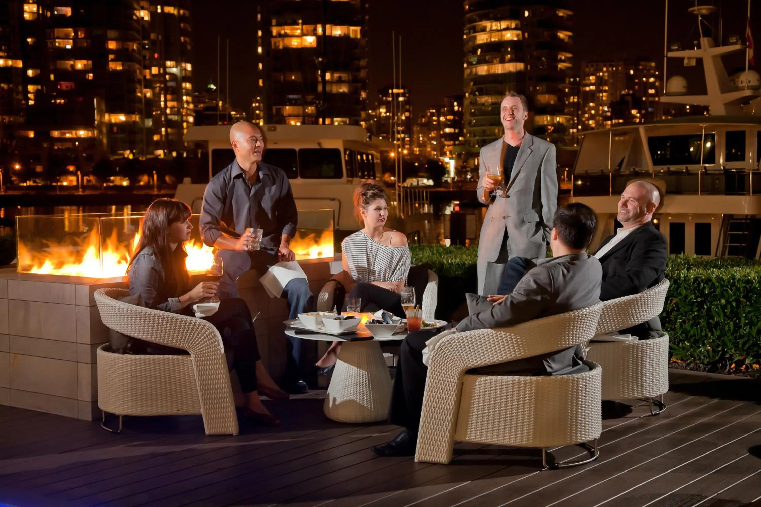 People in Granville Island Hotel