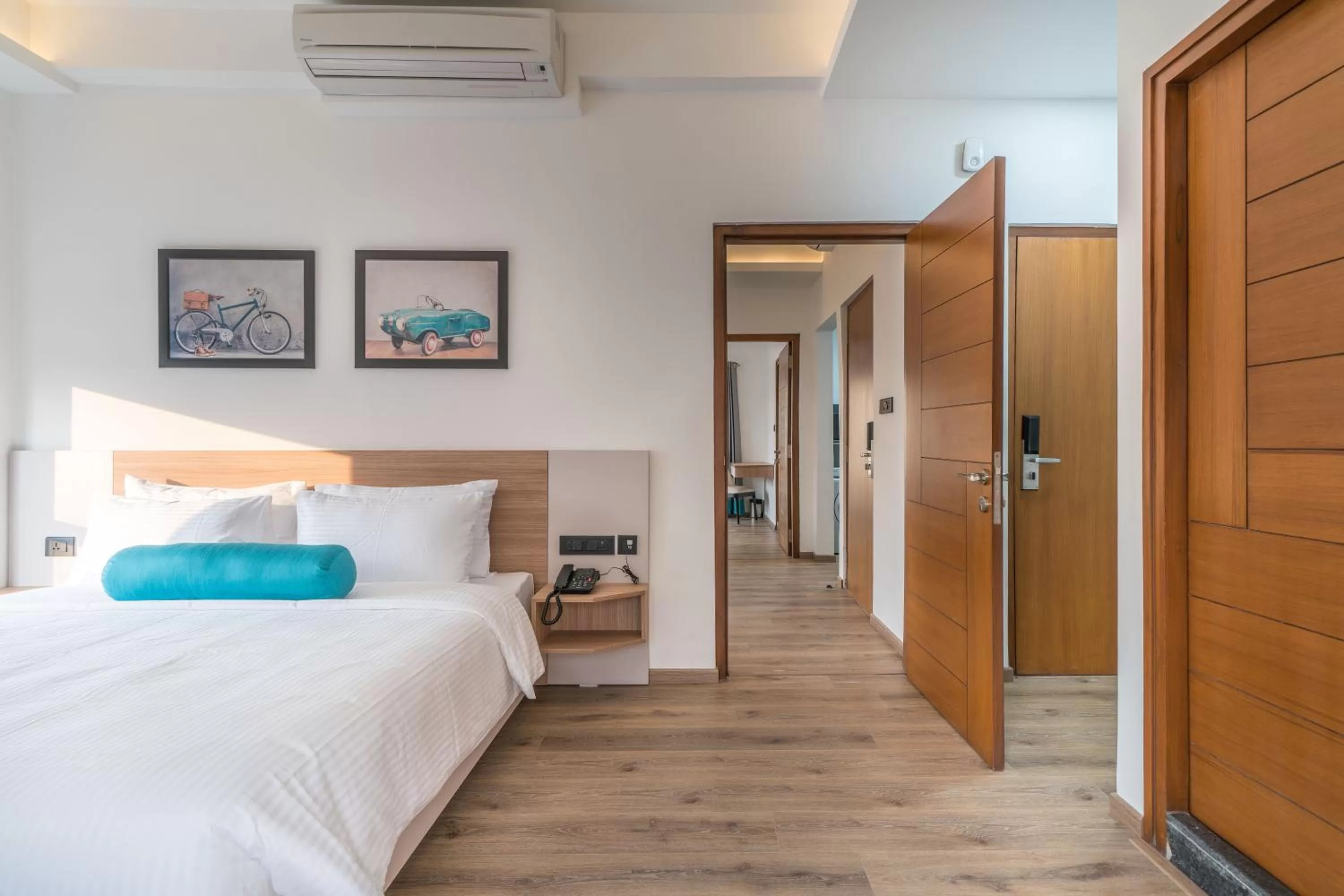 Bedroom, Bed in SKYLA Studios & Suites - Jubilee Hills