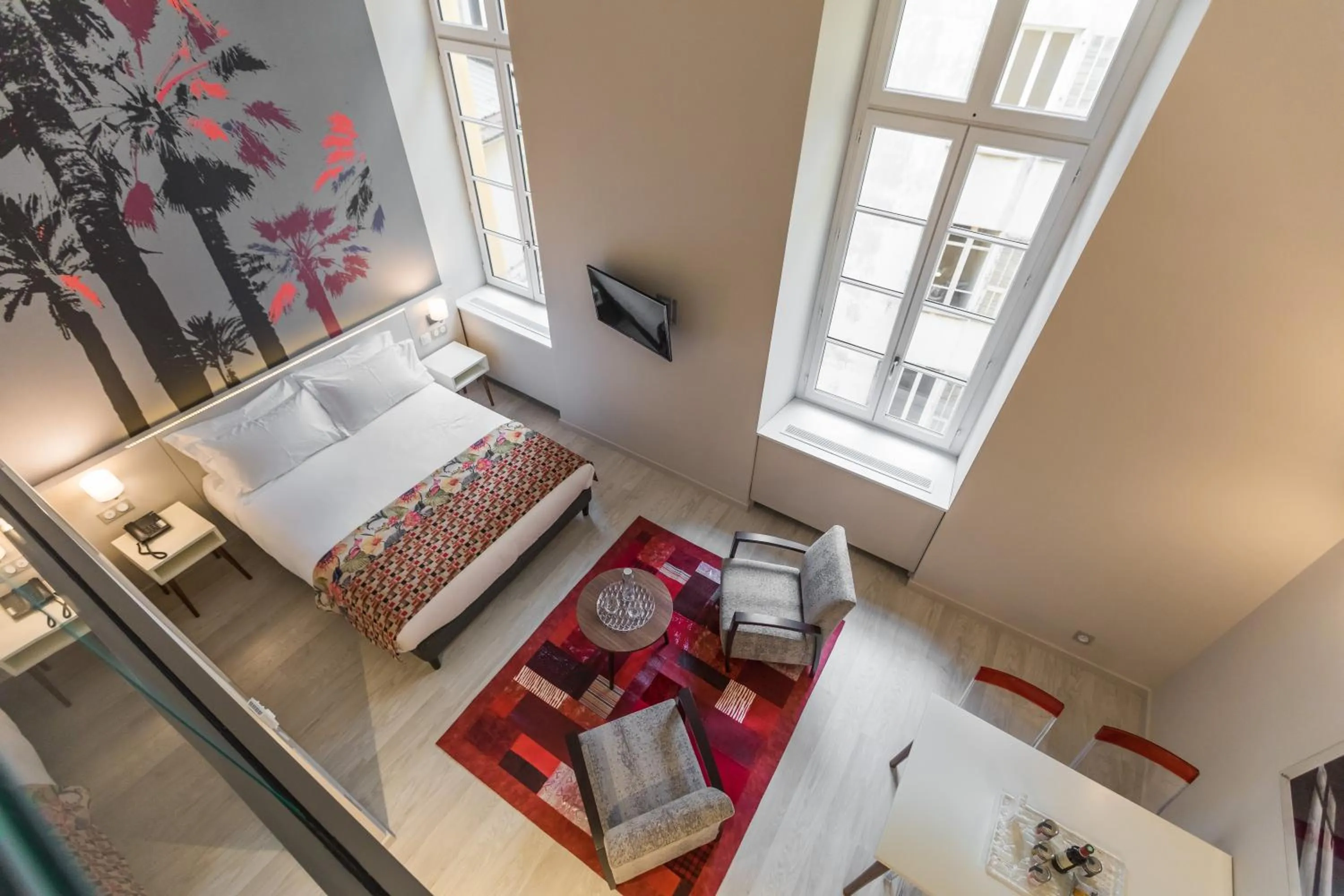 Seating area, Bed in Palais Saleya Boutique Hôtel