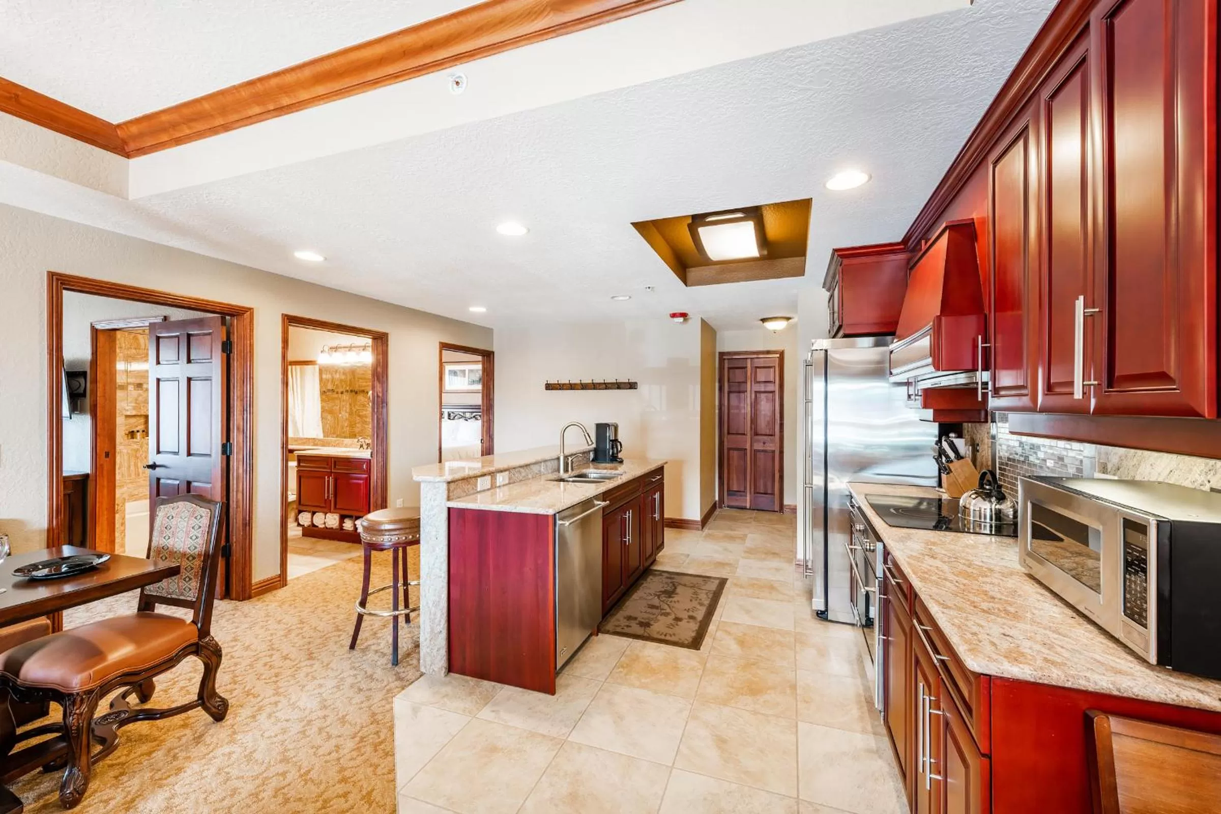 Kitchen or kitchenette in Condos at Canyons Resort by White Pines