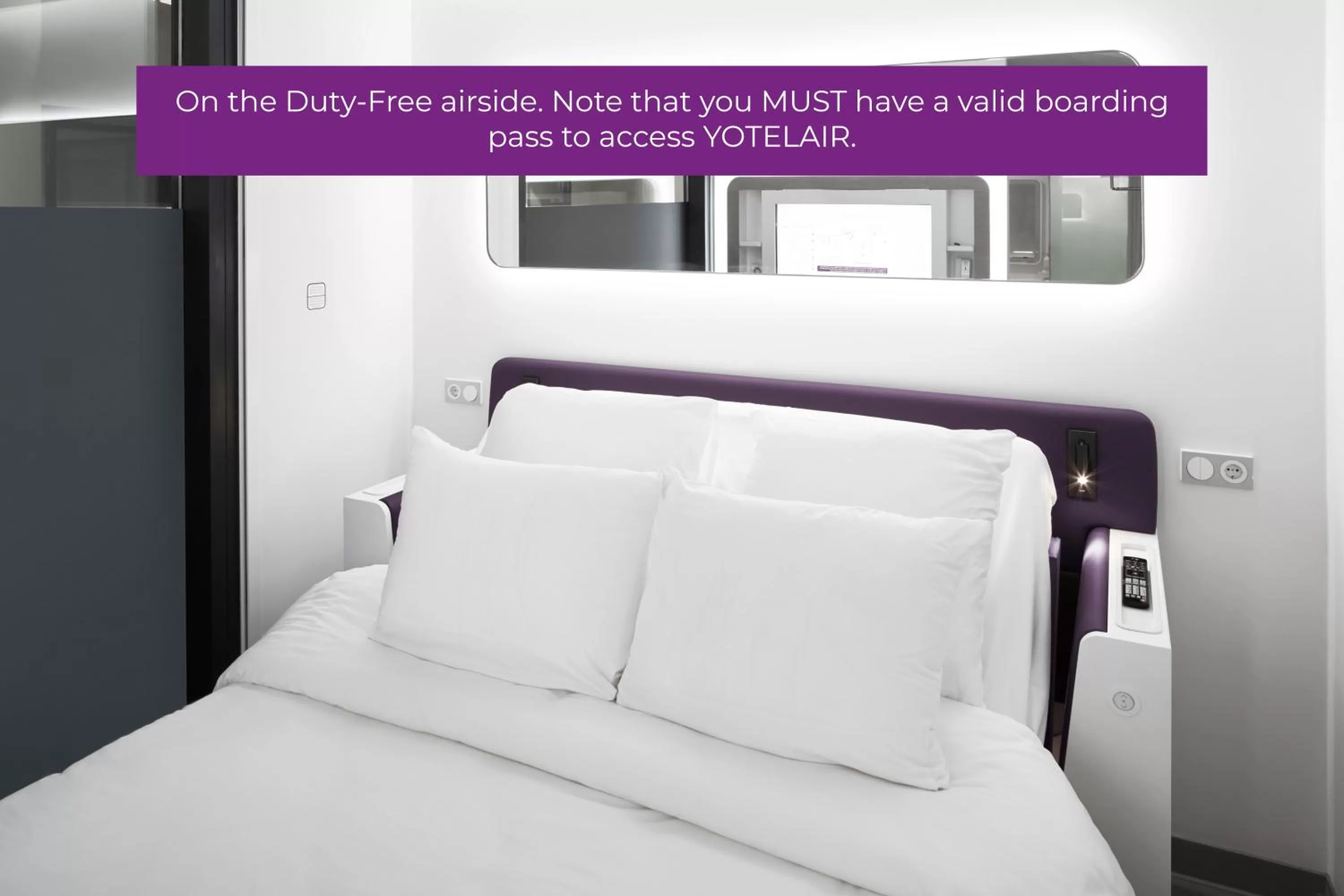 Bed in YOTELAIR Istanbul Airport, Duty free - International Transit area