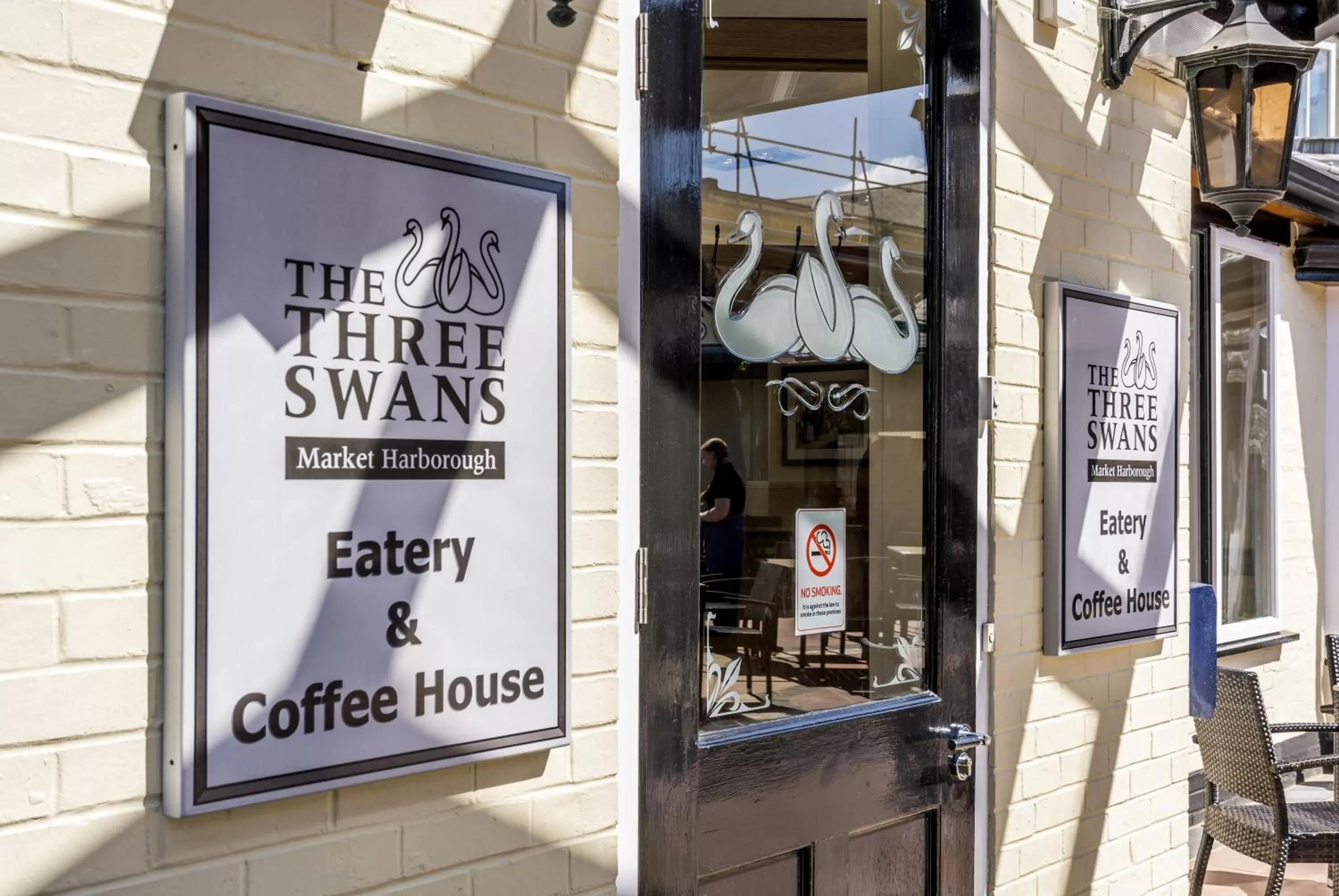 Facade/entrance in The Three Swans Hotel, Market Harborough, Leicestershire - The Coaching Inn Group