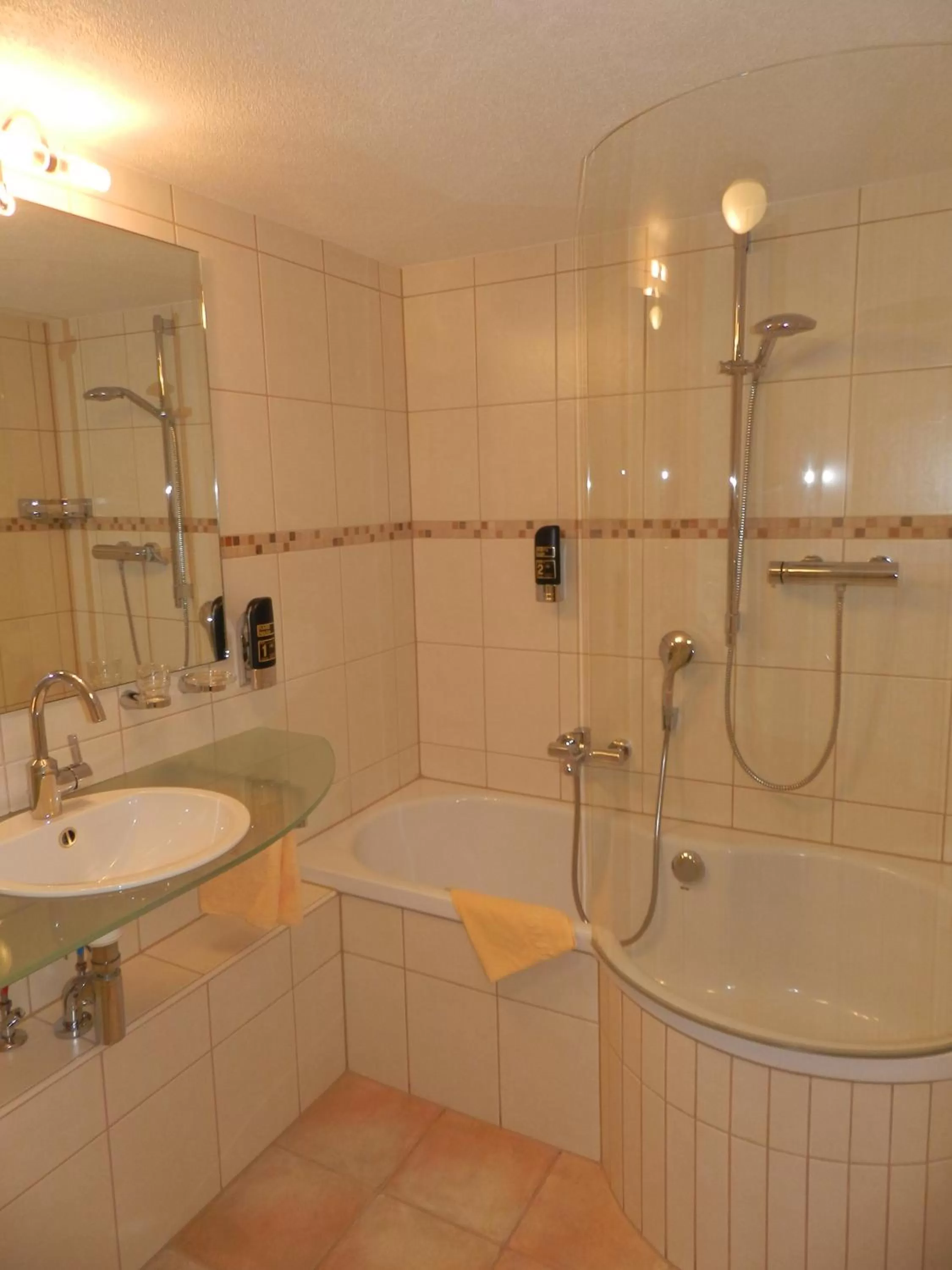 Shower in Hotel Löwen-Weinstube