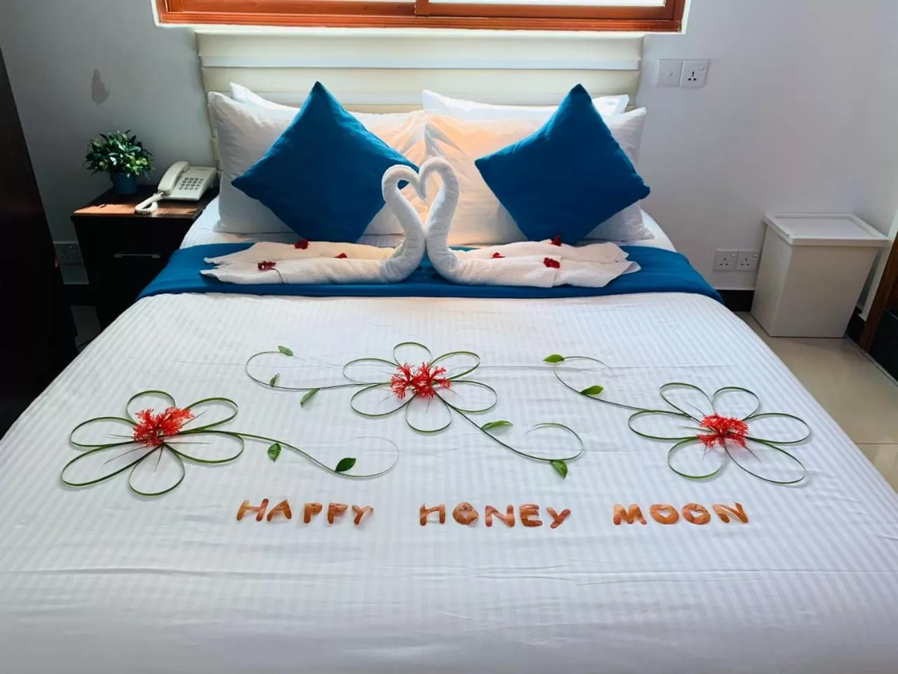 Bed in Huvan Beach Hotel at Hulhumale