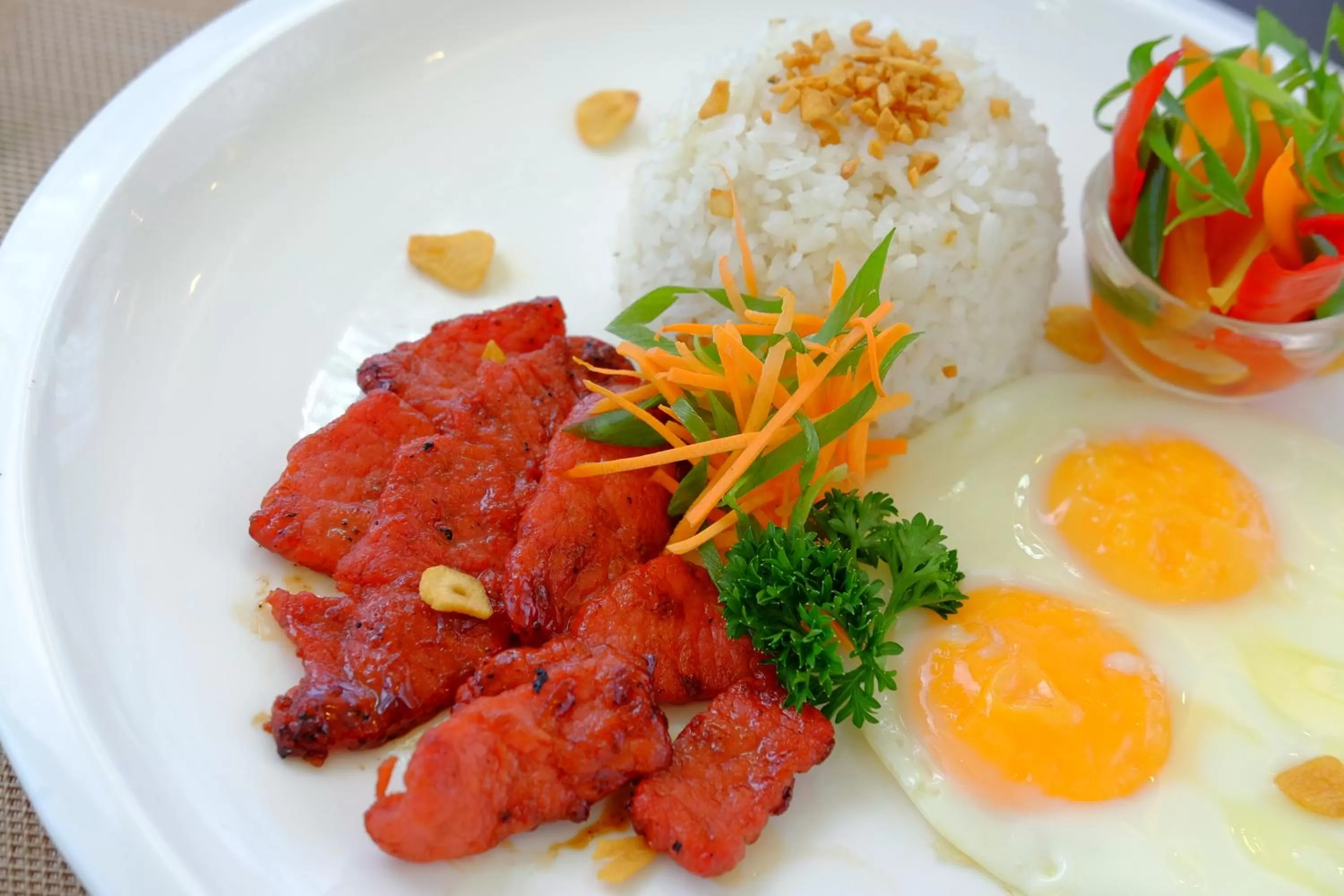 Food close-up in One Central Hotel & Suites