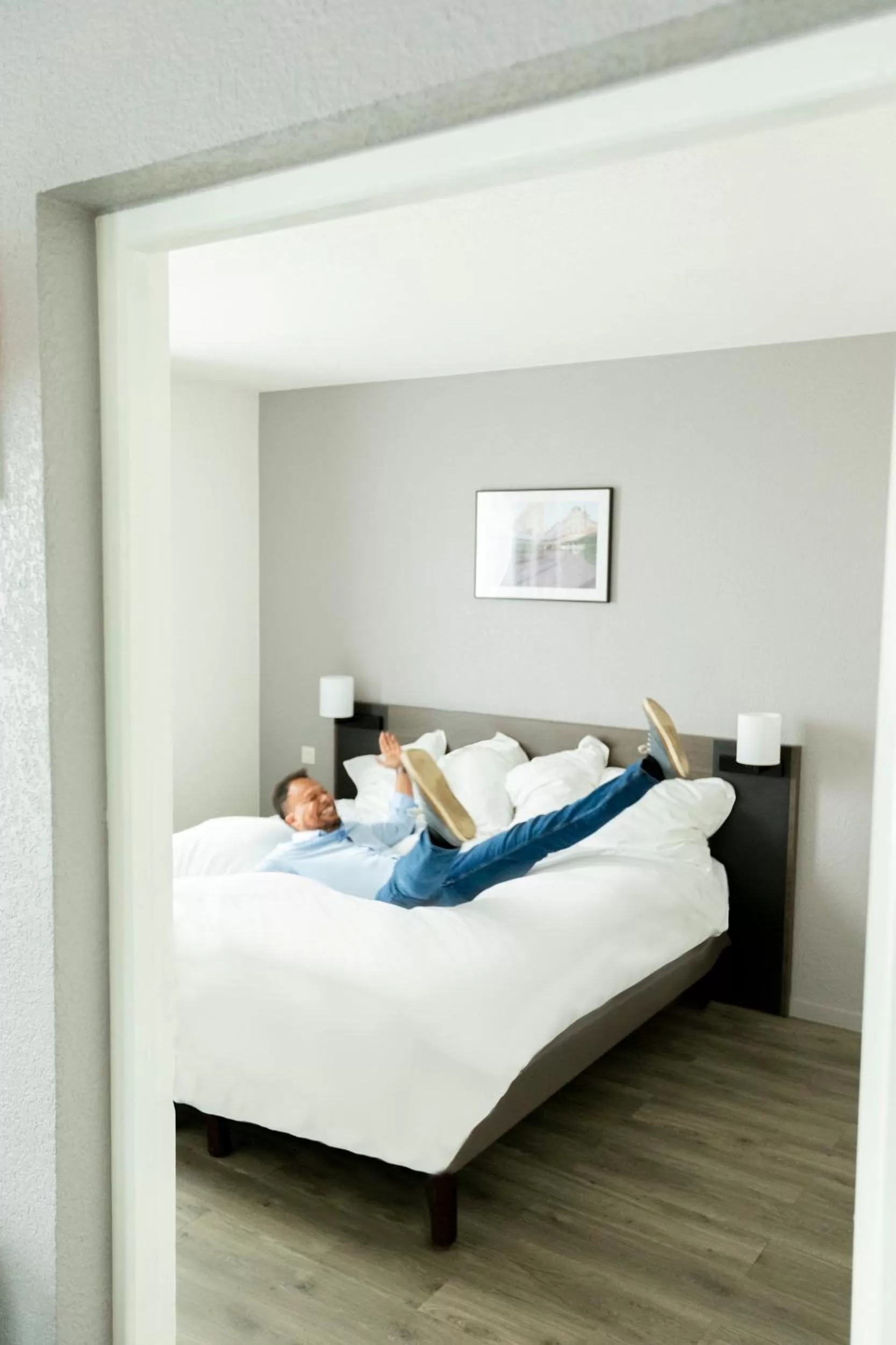 Bedroom, Bed in Aparthotel Adagio Access Orléans