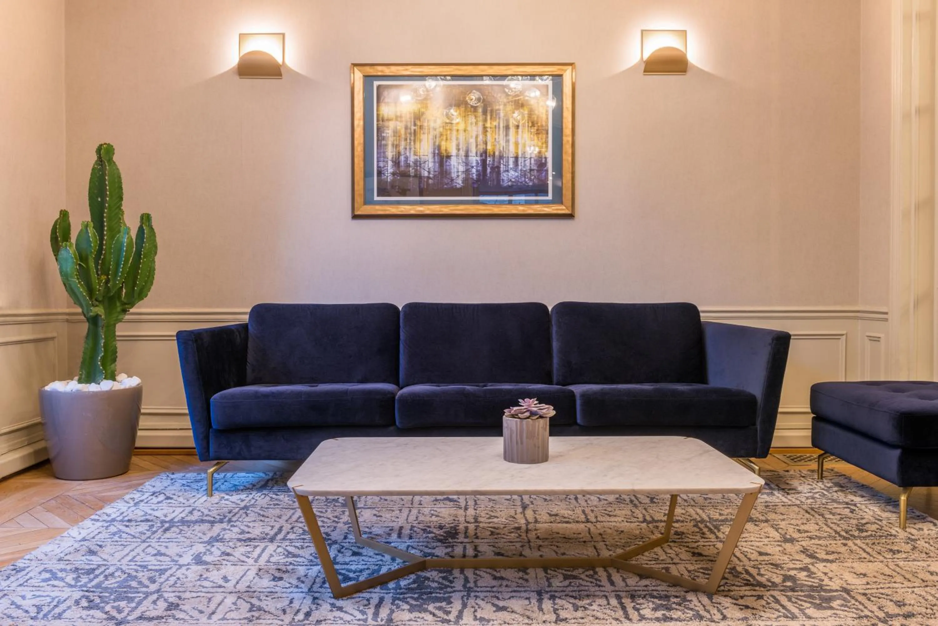 Lobby or reception in Paris France Hotel