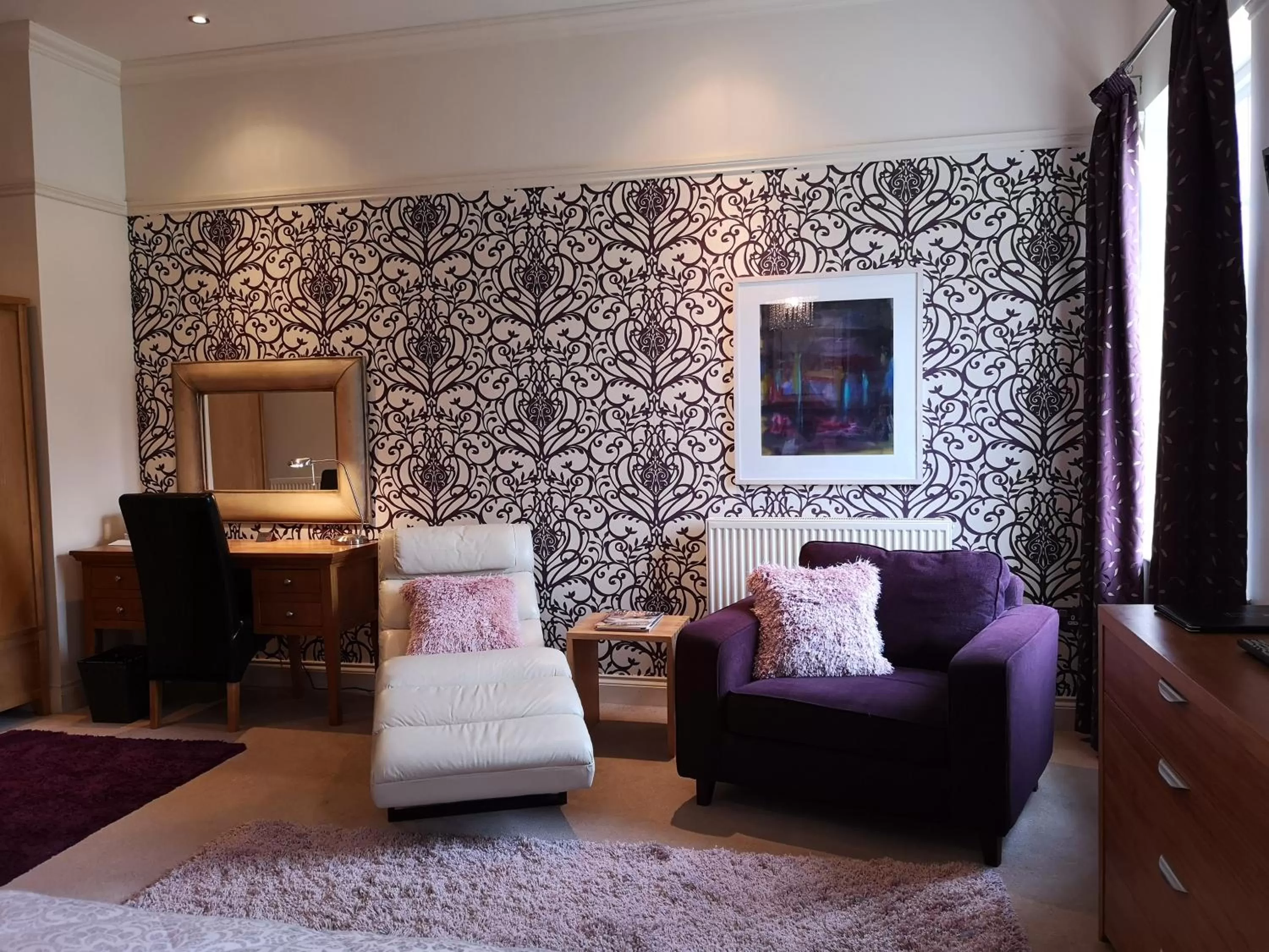 Seating area in Glangwili Mansion - Luxury 5 star Bed & Breakfast