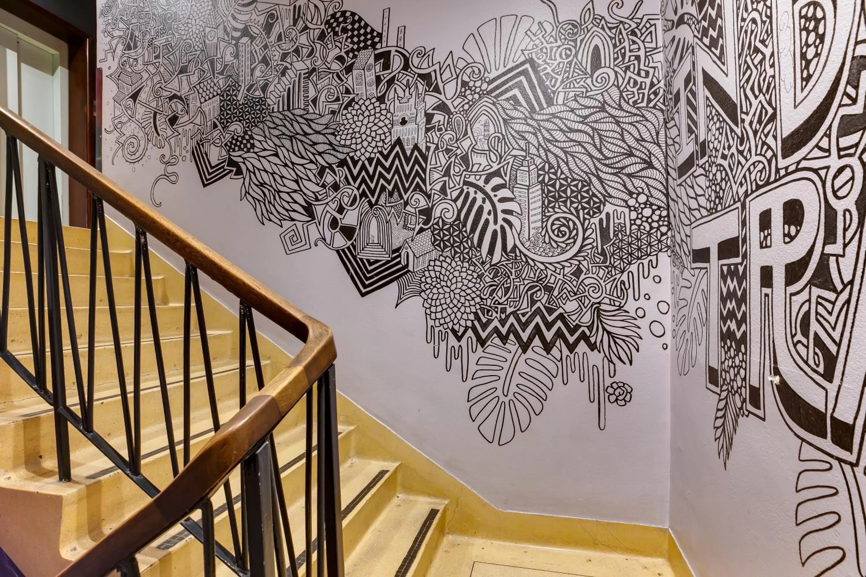 Decorative detail in Clink261 Hostel