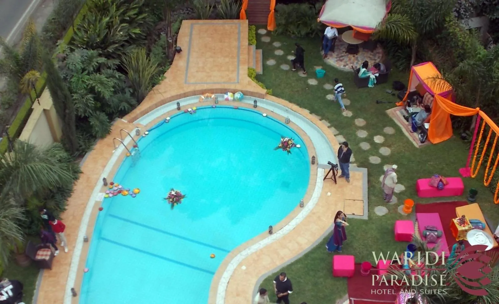 Pool view in Waridi Paradise Hotel and Suites