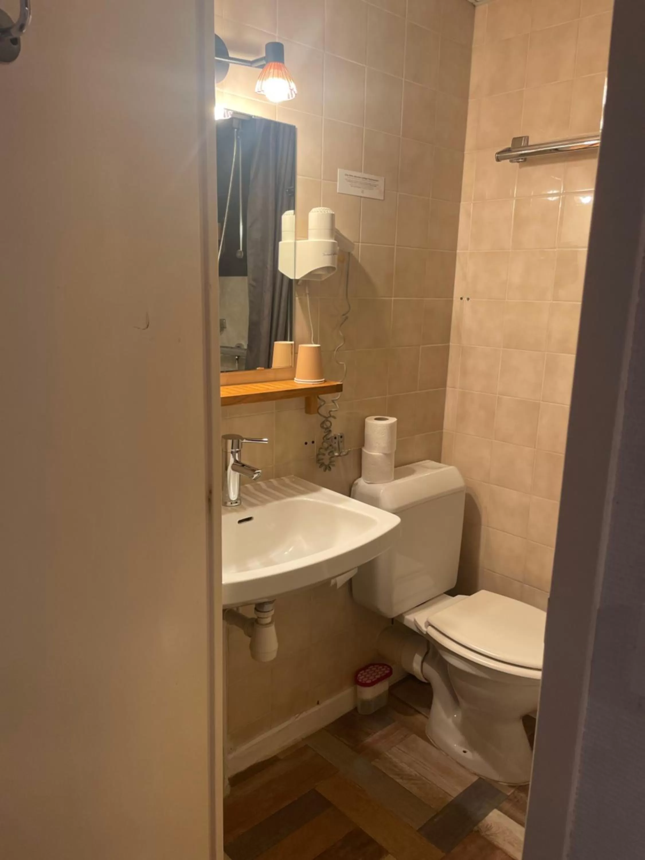 Shower, Bathroom in Hôtel & Restaurant Le Patio VICHY