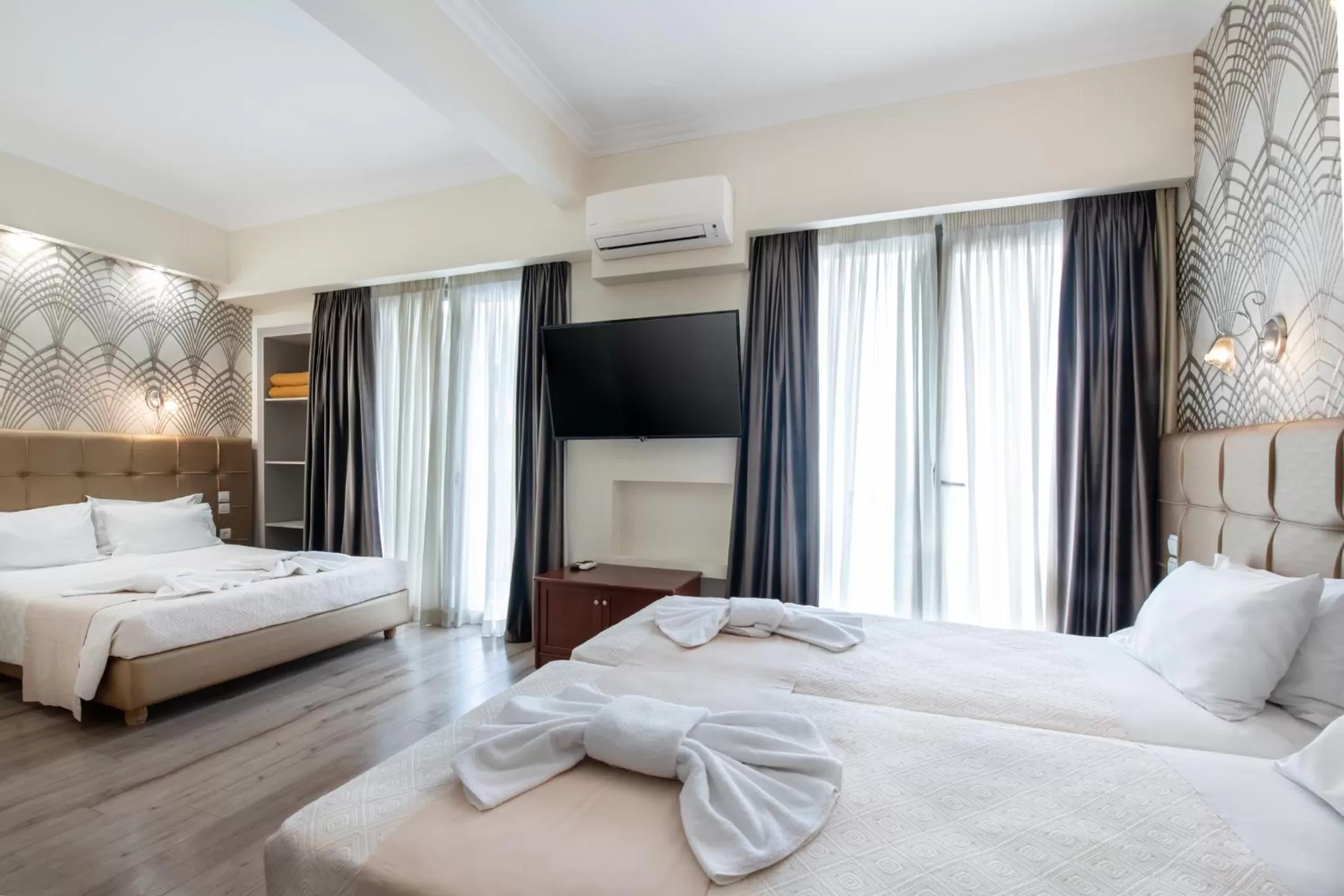 Bed in Athens Golden City Hotel