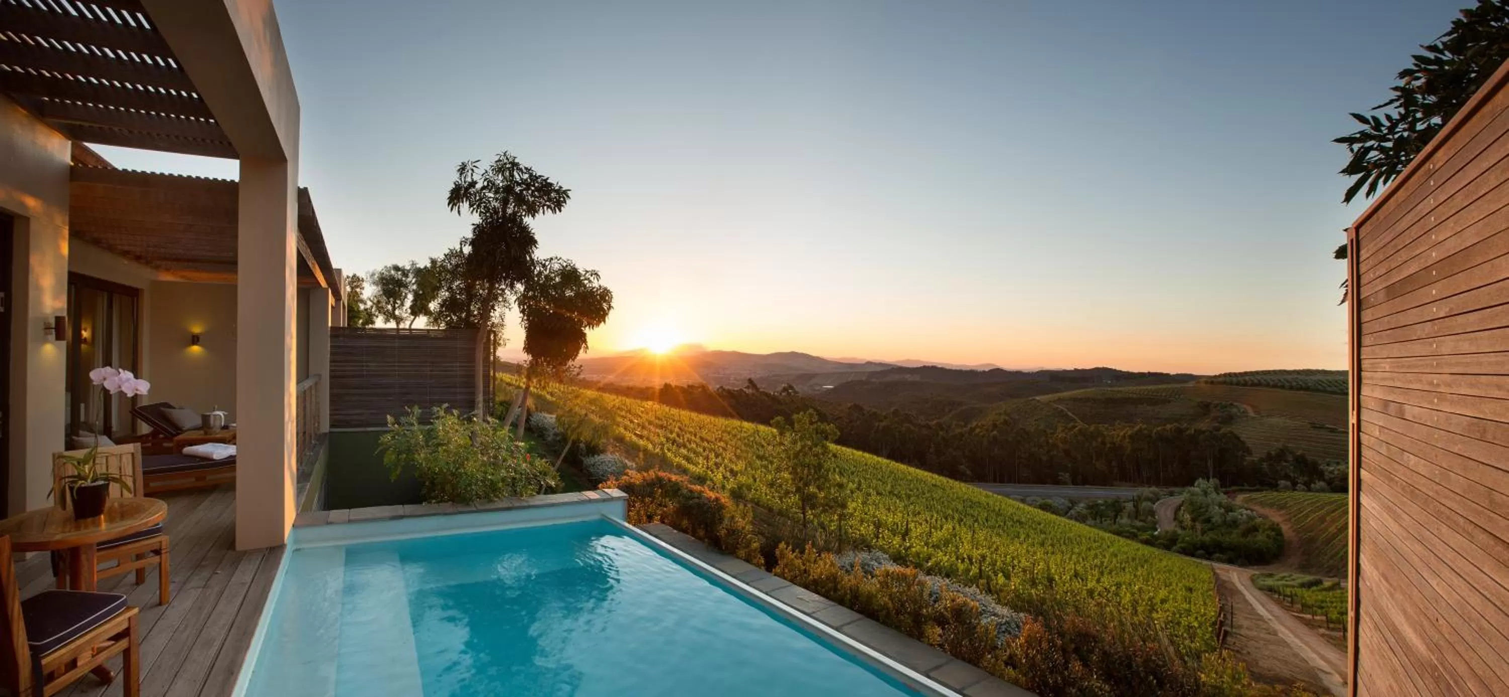 Patio in Delaire Graff Lodges and Spa