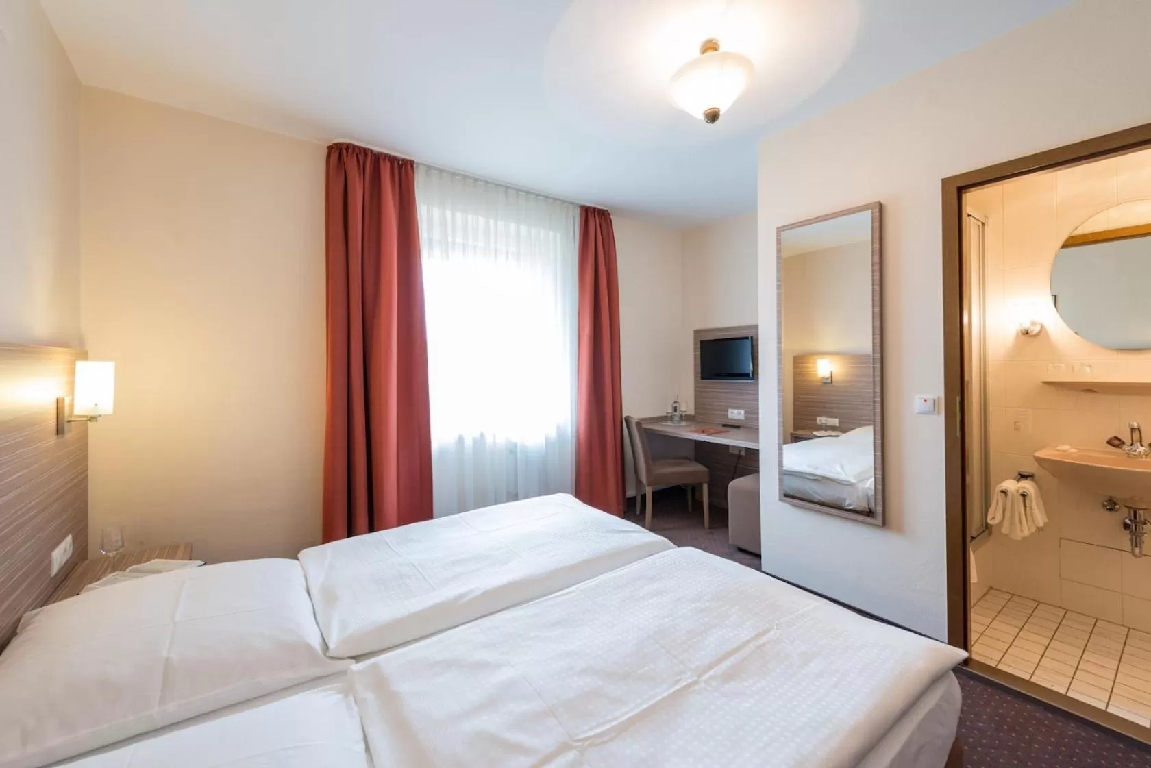 Photo of the whole room, Bed in Hotel Eisbach