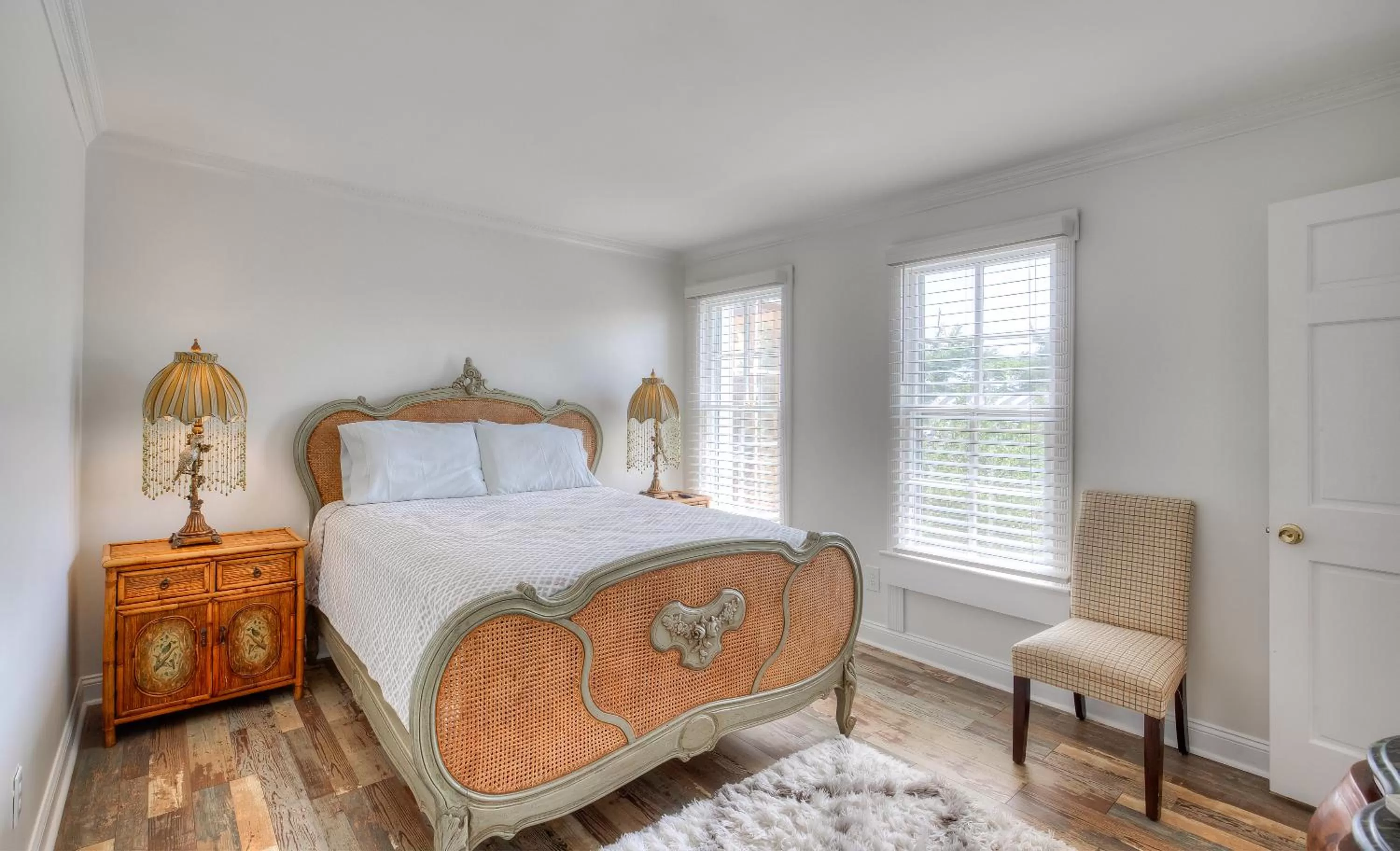 Bed in Elaine's Cape May Boutique Hotel