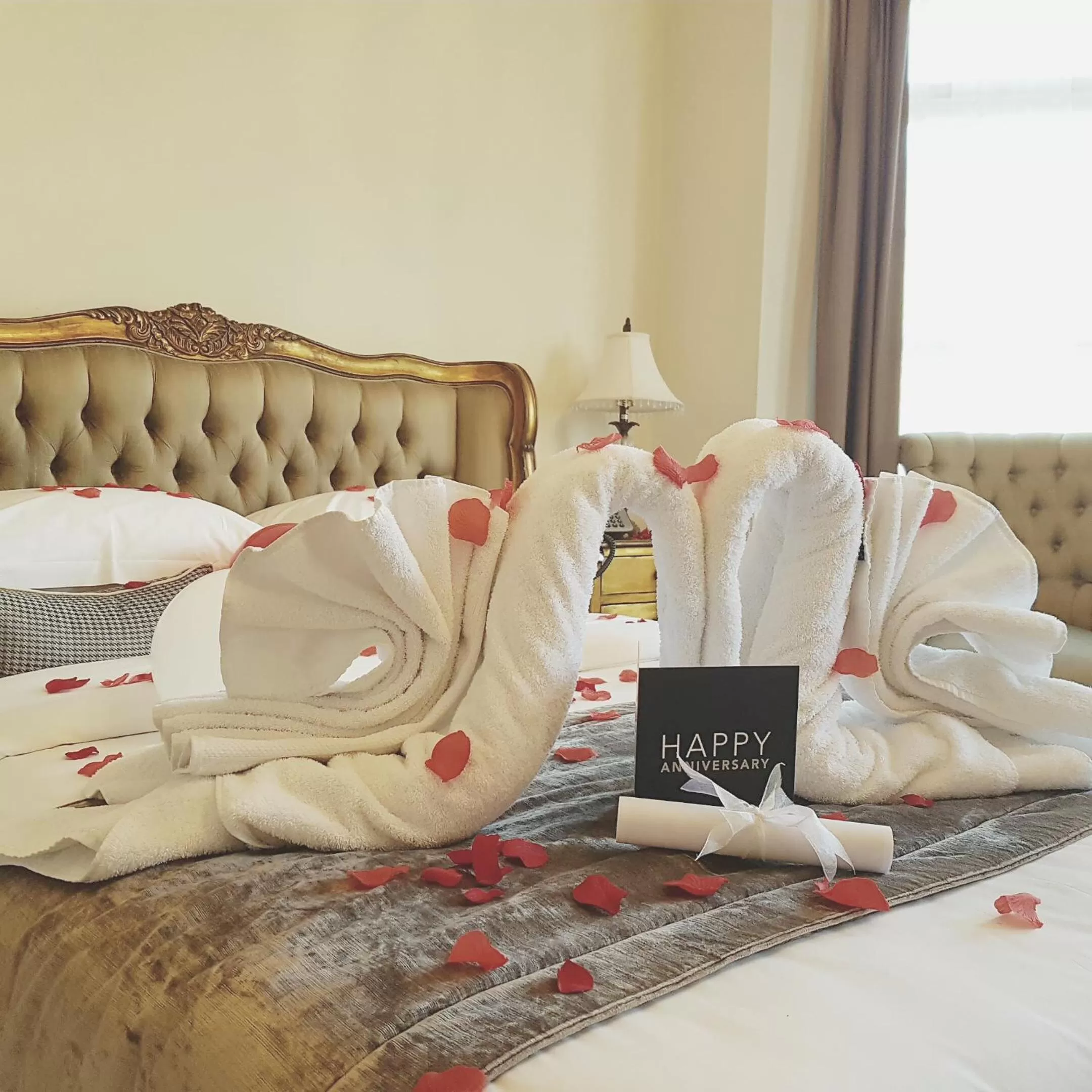 Decorative detail, Bed in The Westbridge Hotel Stratford