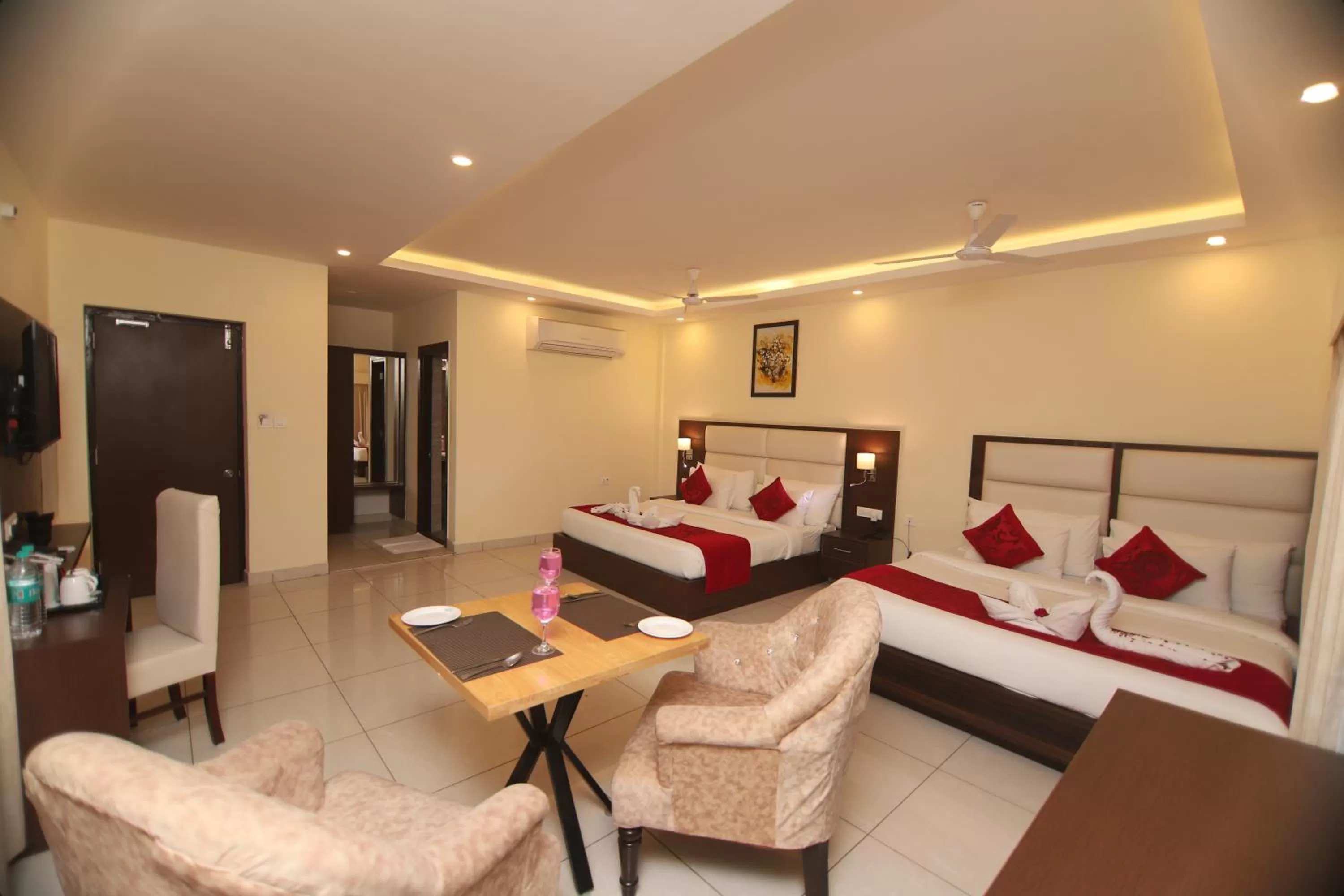 Photo of the whole room, Bed in Indira Nikunj Rubystone Exotic