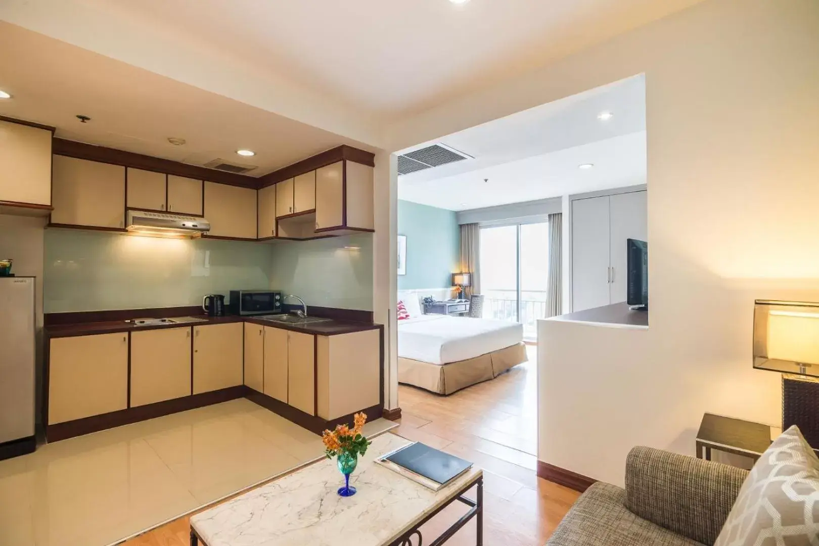 Deluxe Suite with Kitchen and Bathtub  in Evergreen Place Siam by UHG - SHA Extra Plus Deluxe Suite with Kitchen and Bathtub  in Evergreen Place Siam by UHG - SHA Extra Plus