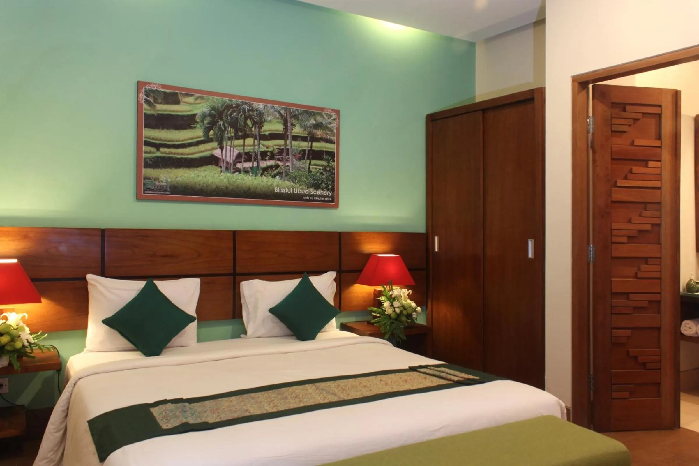 Bed in The Green Zhurga Suite Seminyak