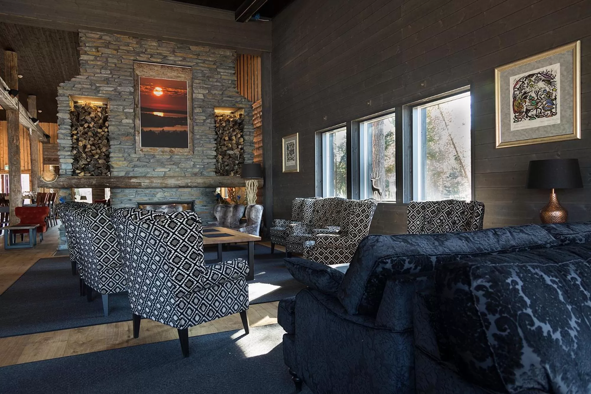 Lounge or bar in Wilderness Hotel Inari & Igloos