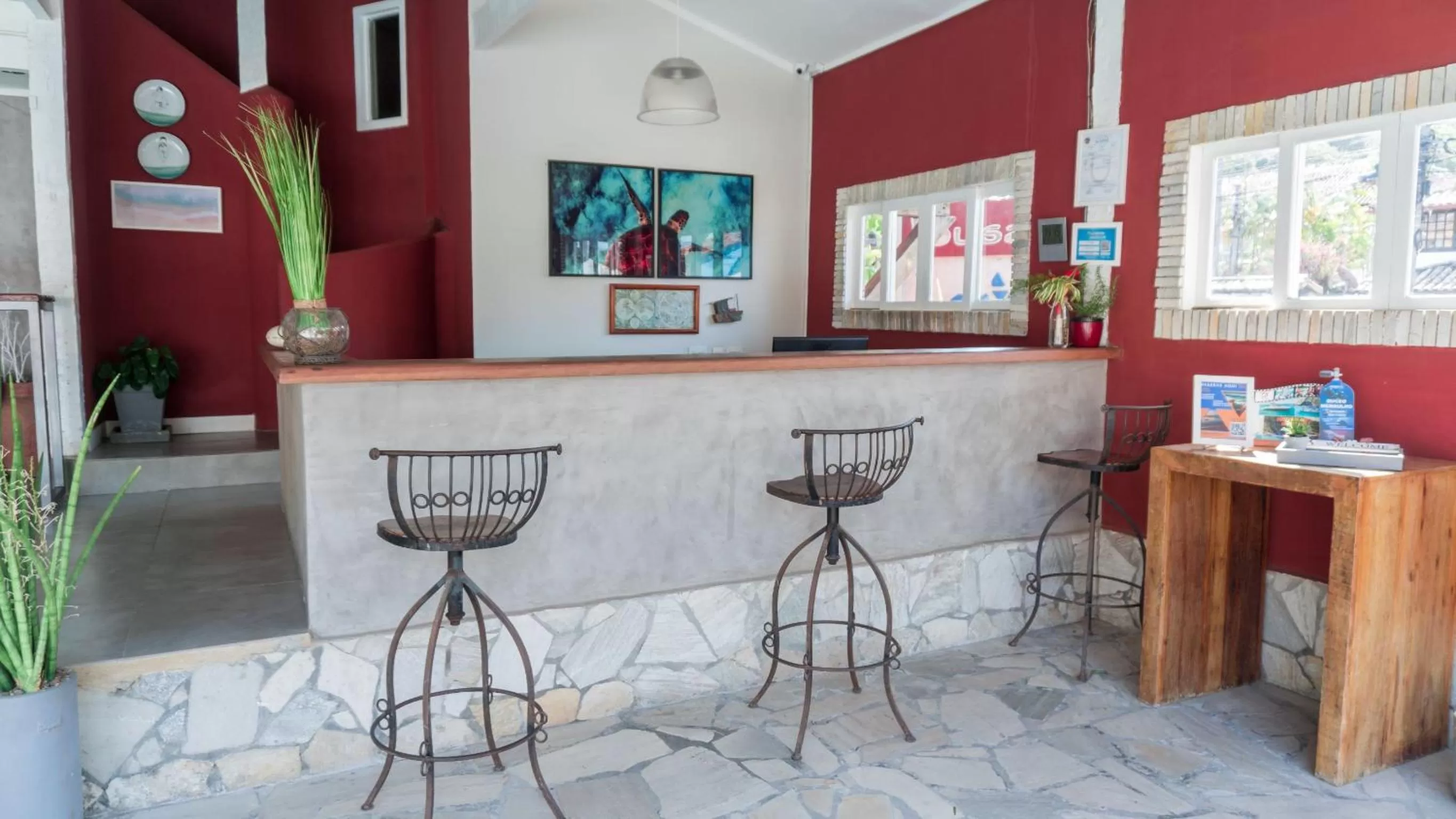 Lobby or reception in Pousada Tartaruga