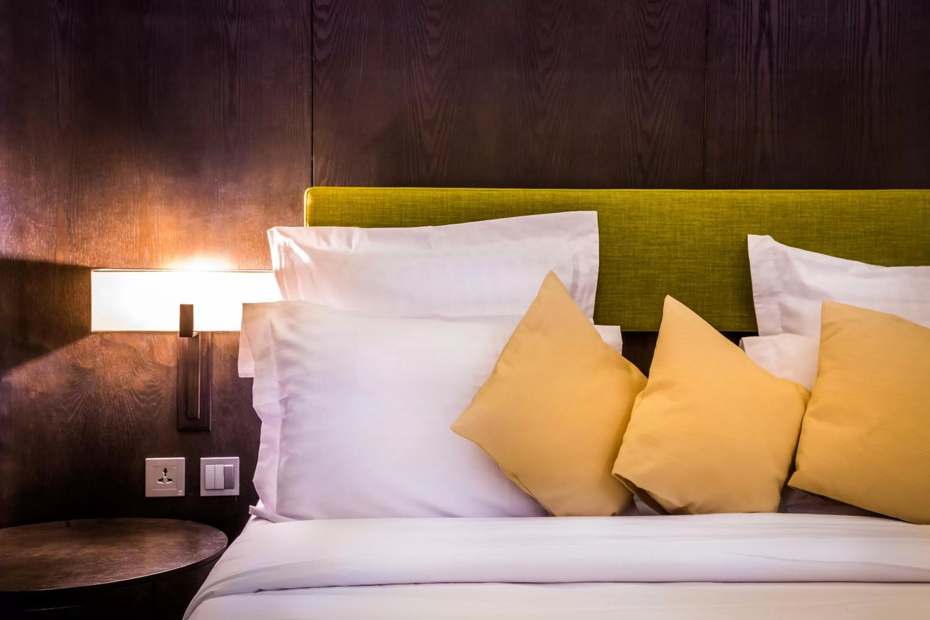 Decorative detail, Bed in Azalaï Hôtel Nouakchott