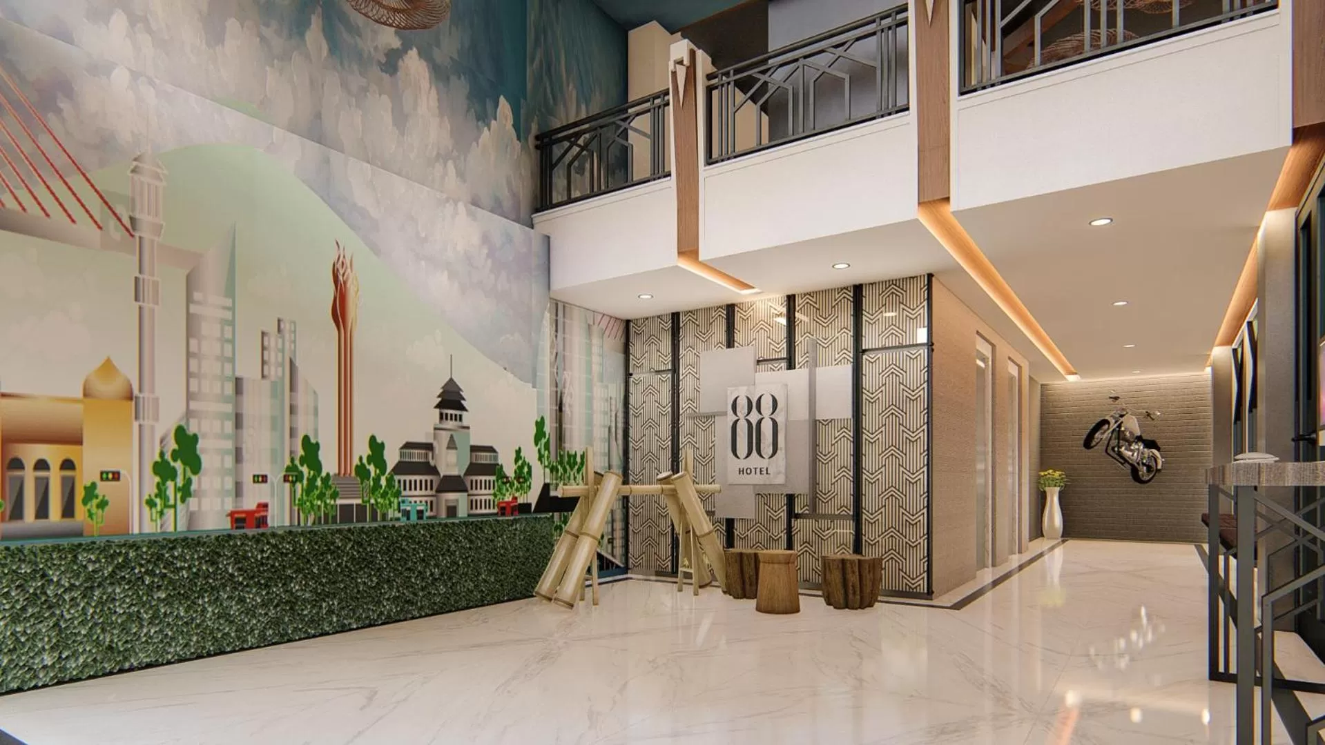 Lobby or reception in Hotel 88 Alun Alun Bandung By WH