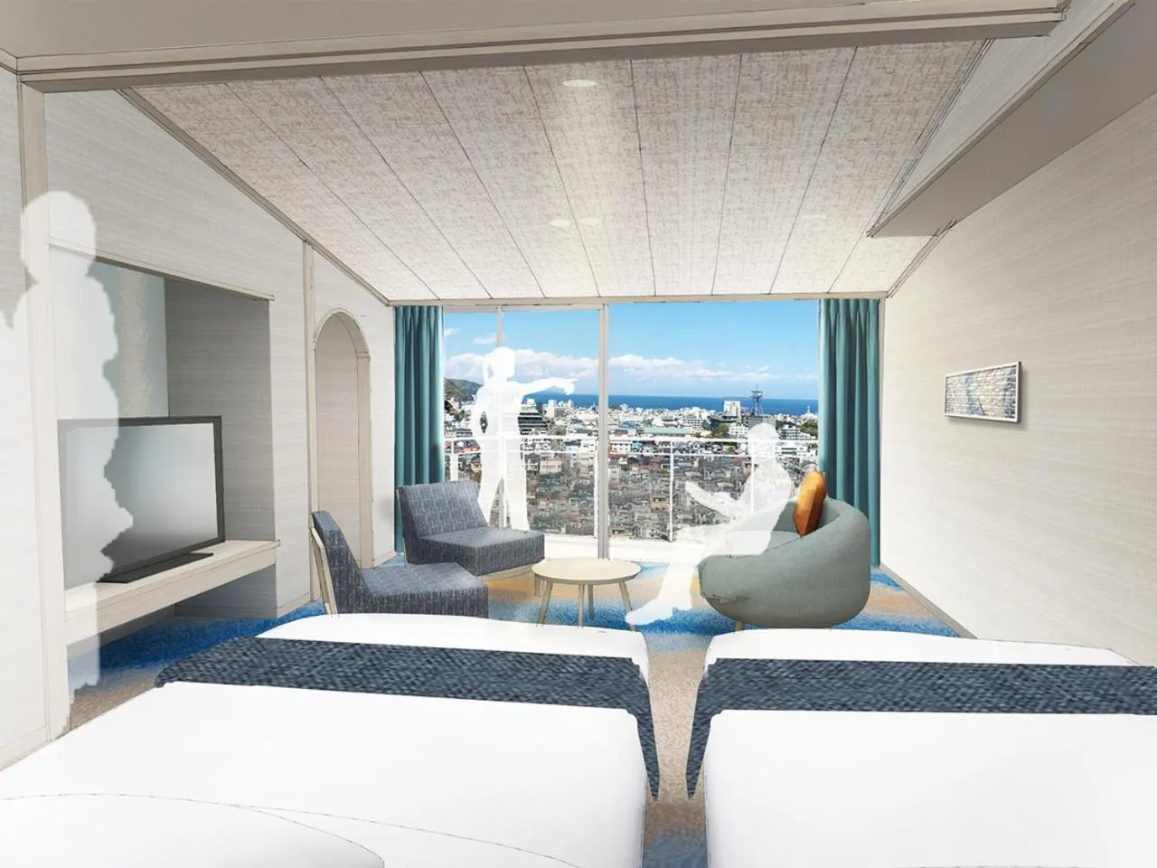 Fourth Room with Ocean View in Ito Hotel Juraku