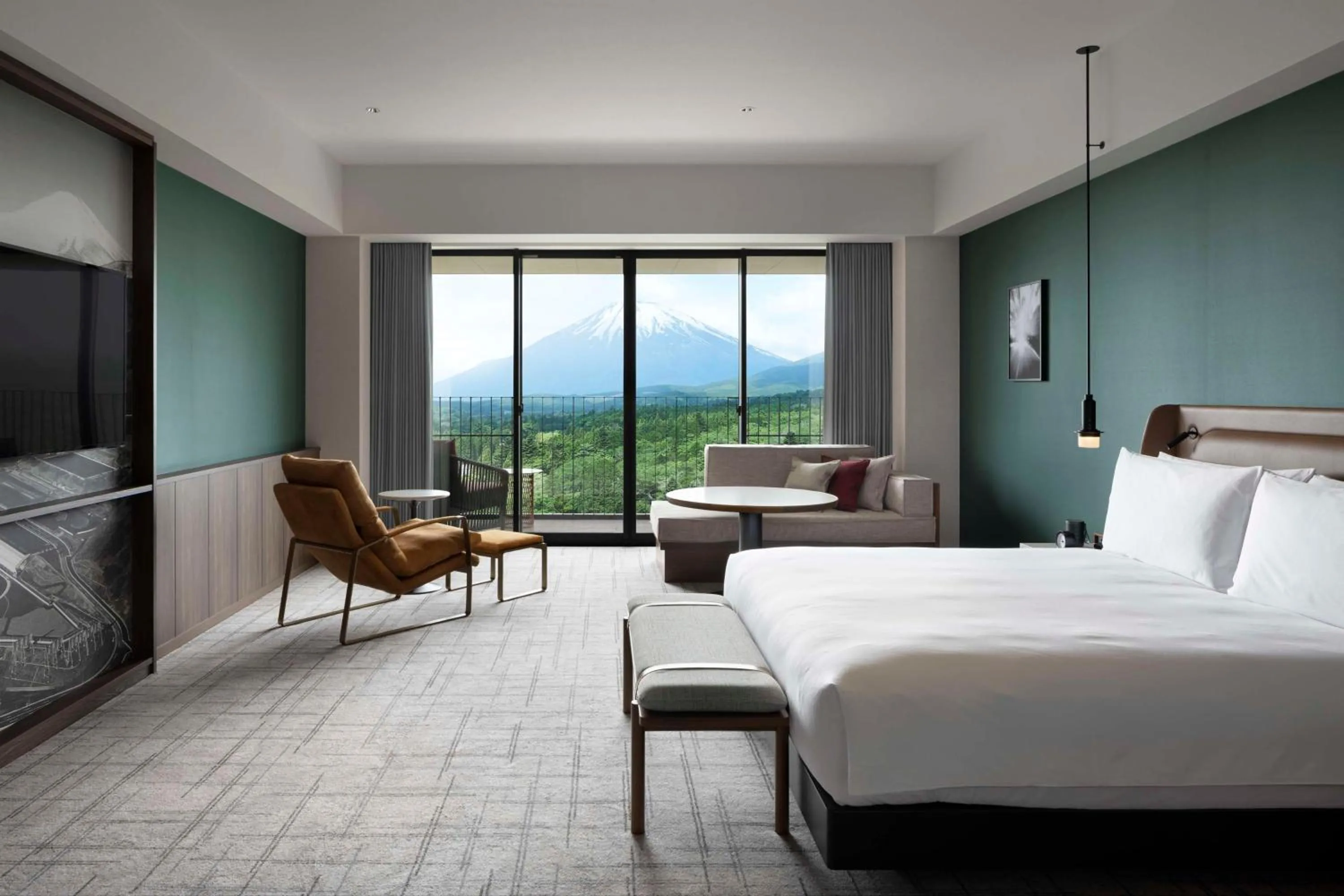 View (from property/room), Bed in Fuji Speedway Hotel, in The Unbound Collection by Hyatt